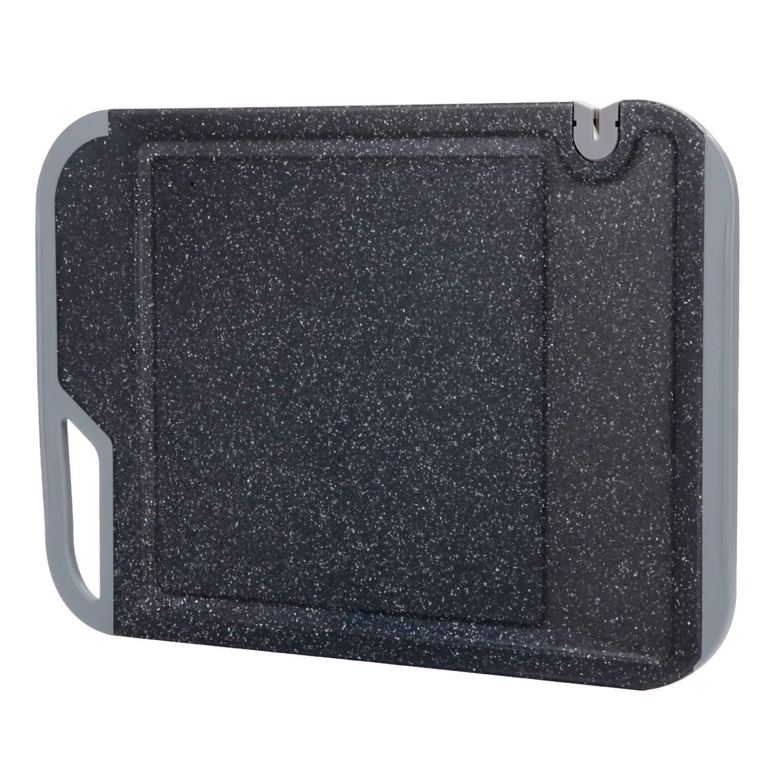 Large Kitchen Cutting Board, Original Reversible Plastic Cutting Board - Whetstone Function, Marble Appearance, Non-Slip, Juice Groove, Non-Porous, Dishwasher Safe (17 by 12 Inch)