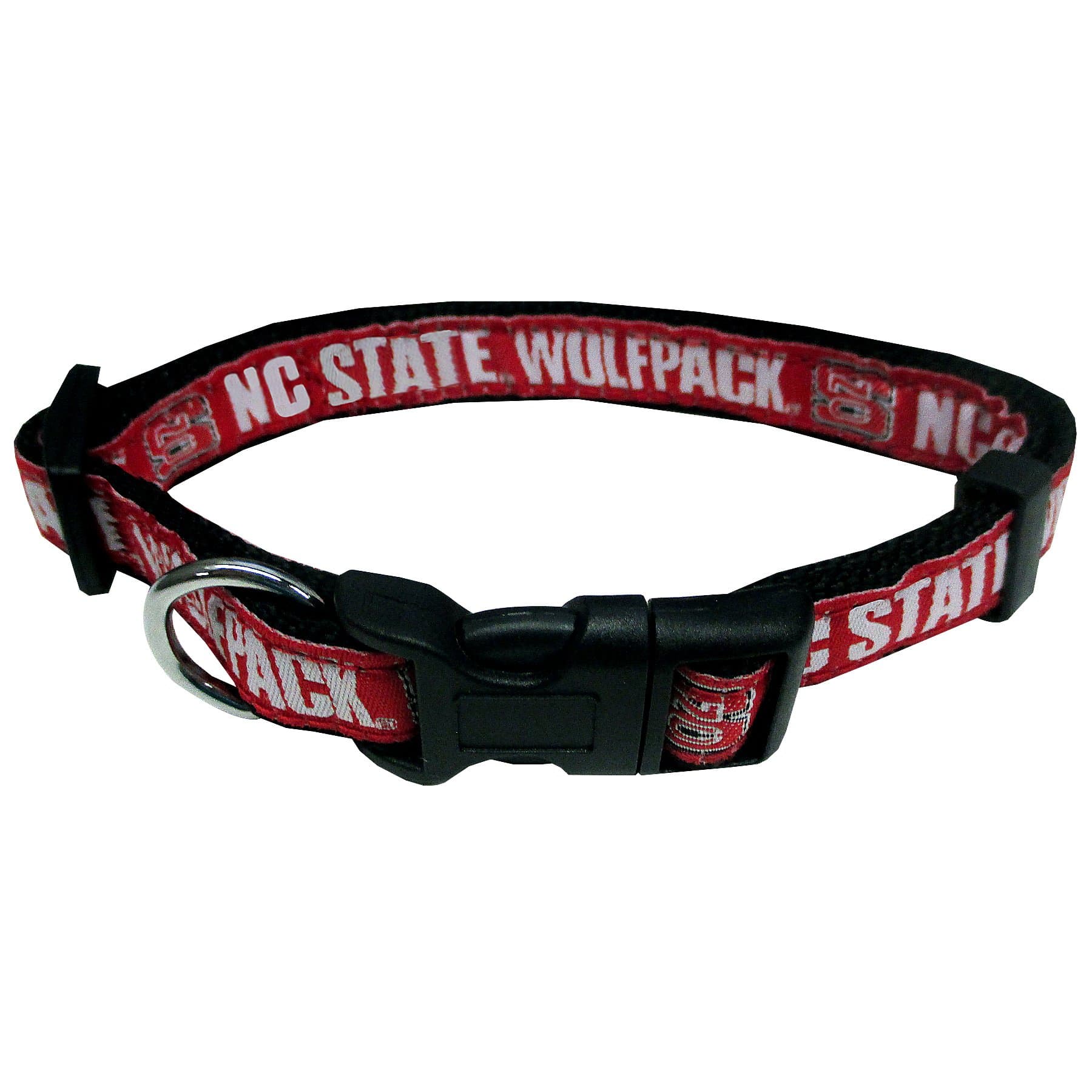 Pets First Collegiate PET Collar NEW VERSION North Carolina State Wolfpack Dog Collar, Size Medium. Best Sports Team Color for Dogs & Cats. A Shiny & Colorful Dog & Cat Collar Licensed by The NCAA