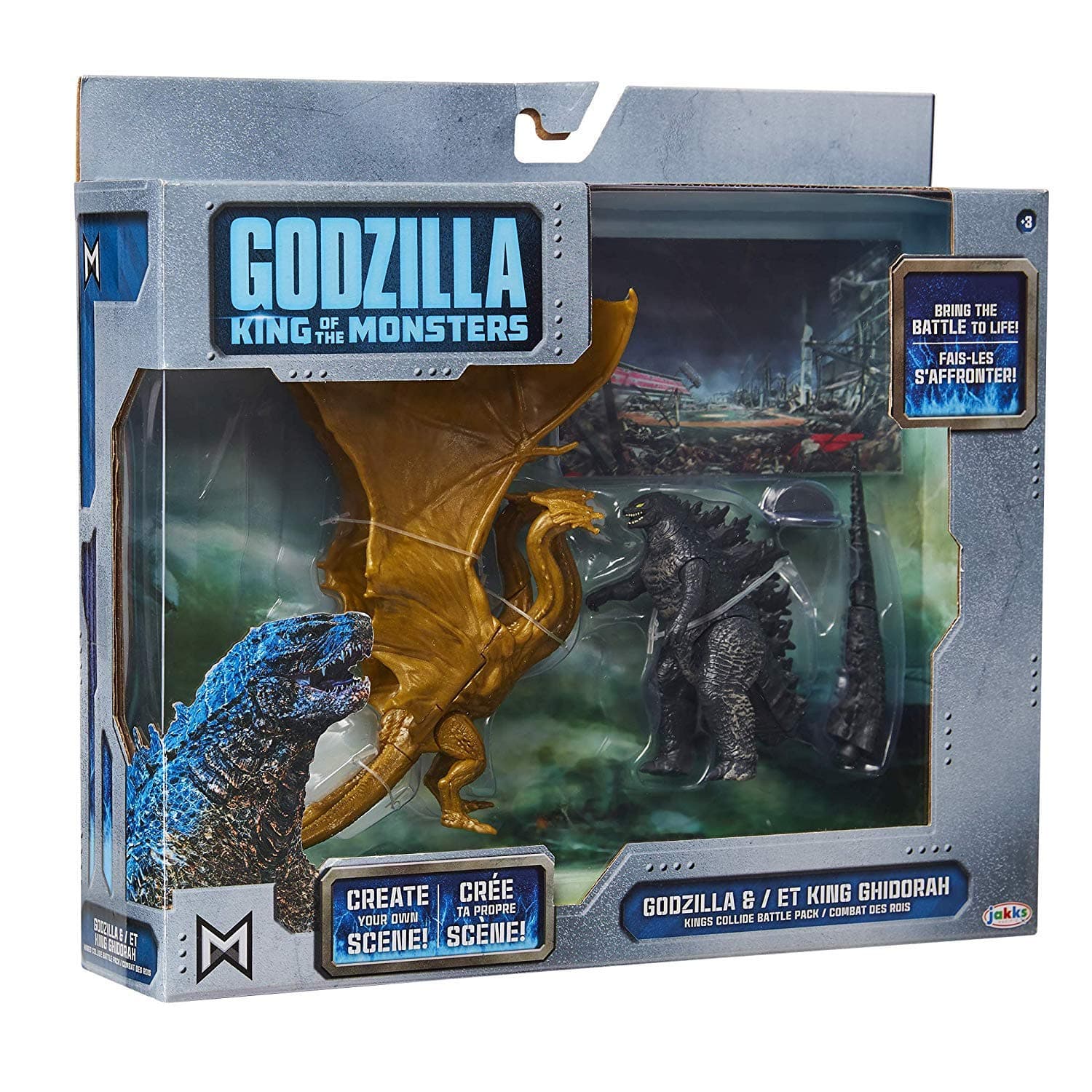 Jakks Pacific Godzilla Monsters Kings Collide Battle (Multicolor)