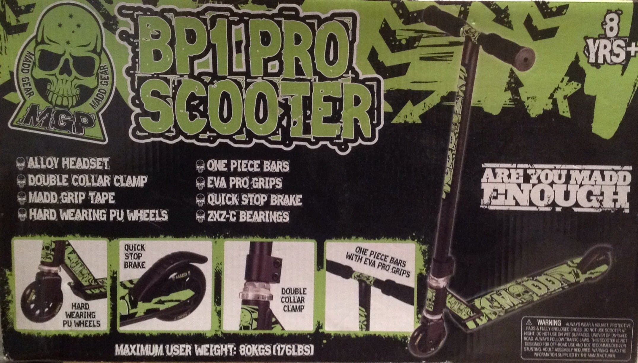 Kent MGP 2012 BP1 Beginner Stunt Scooter, Green