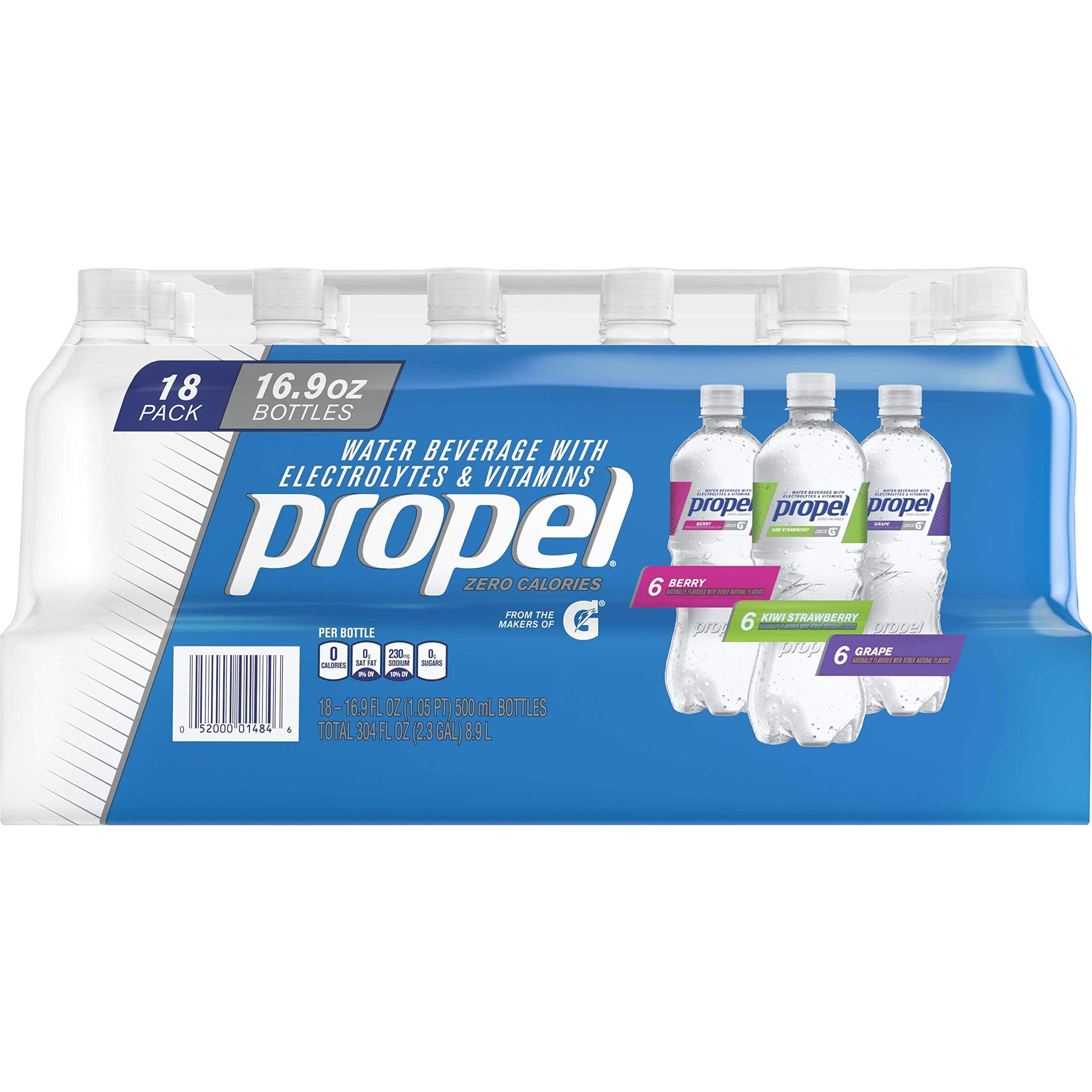 Propel Workout Water Variety Pack, 16.9 Fl. Oz., 36 Count
