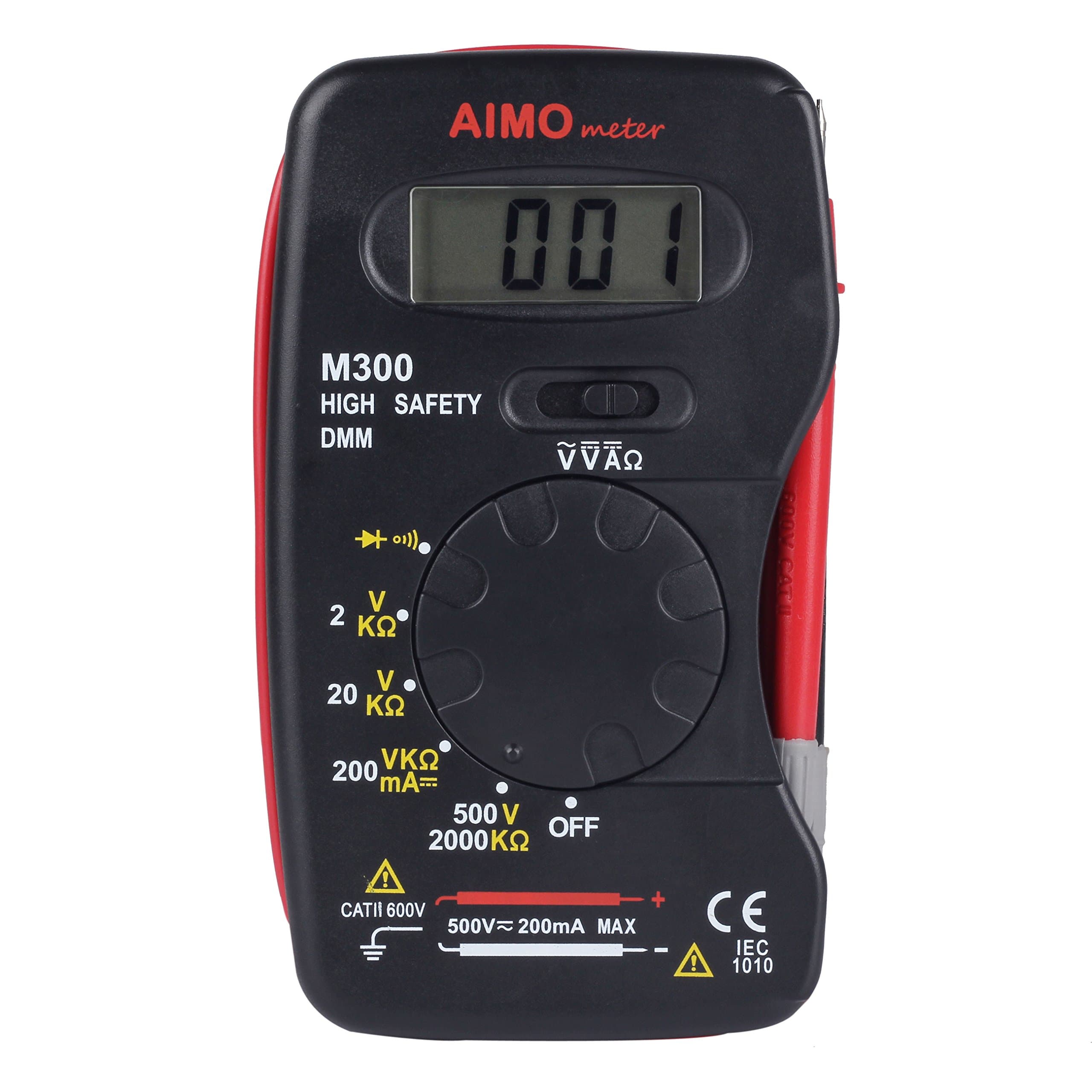 M300 Pocket Size Digital multimeter Handheld DMM DC AC Ammeter Voltmeter Ohm Meter with Diode and Continuity Test