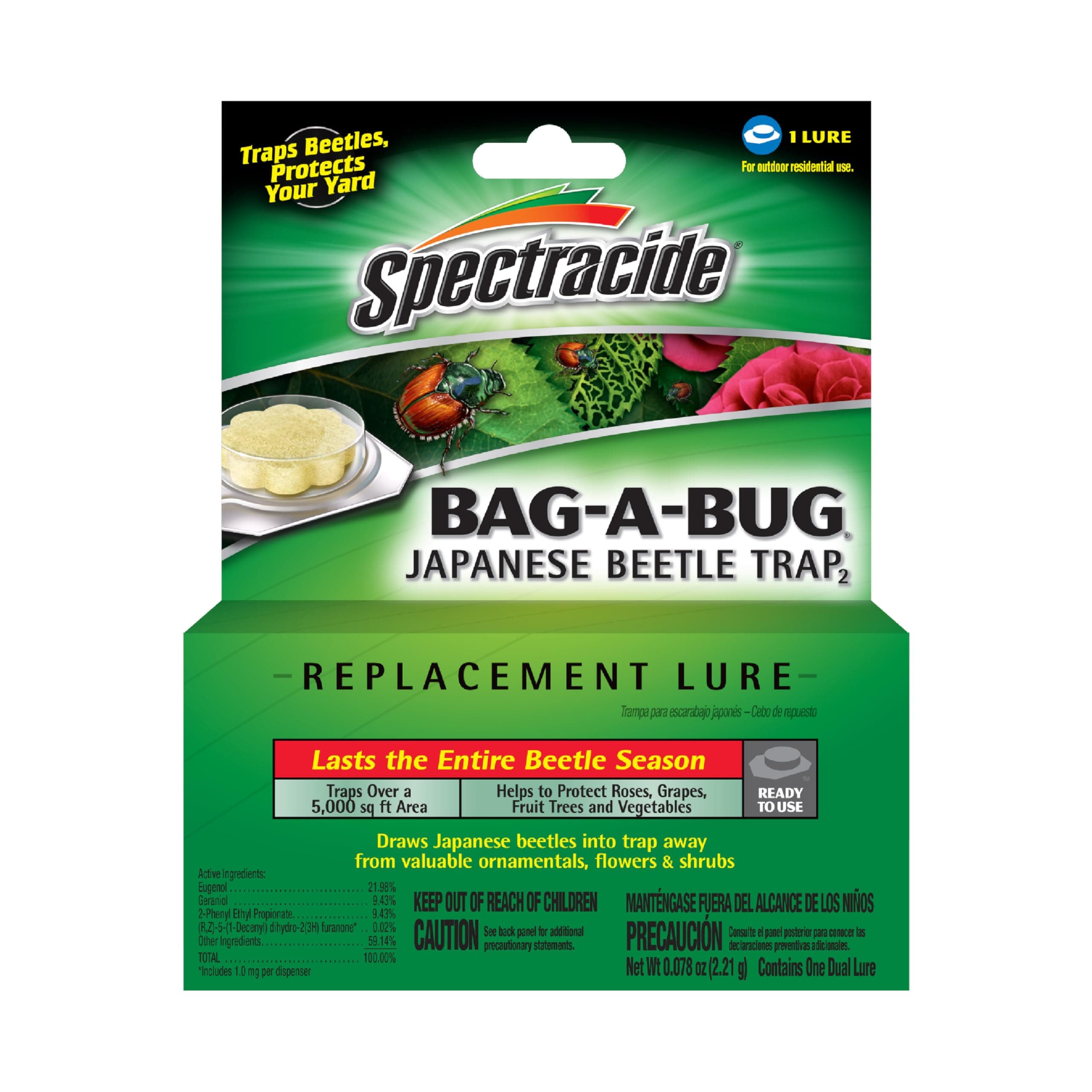 Spectracide Bag-A-Bug Japanese Beetle Trap Replacement Lure 1 Count, Lure Refill
