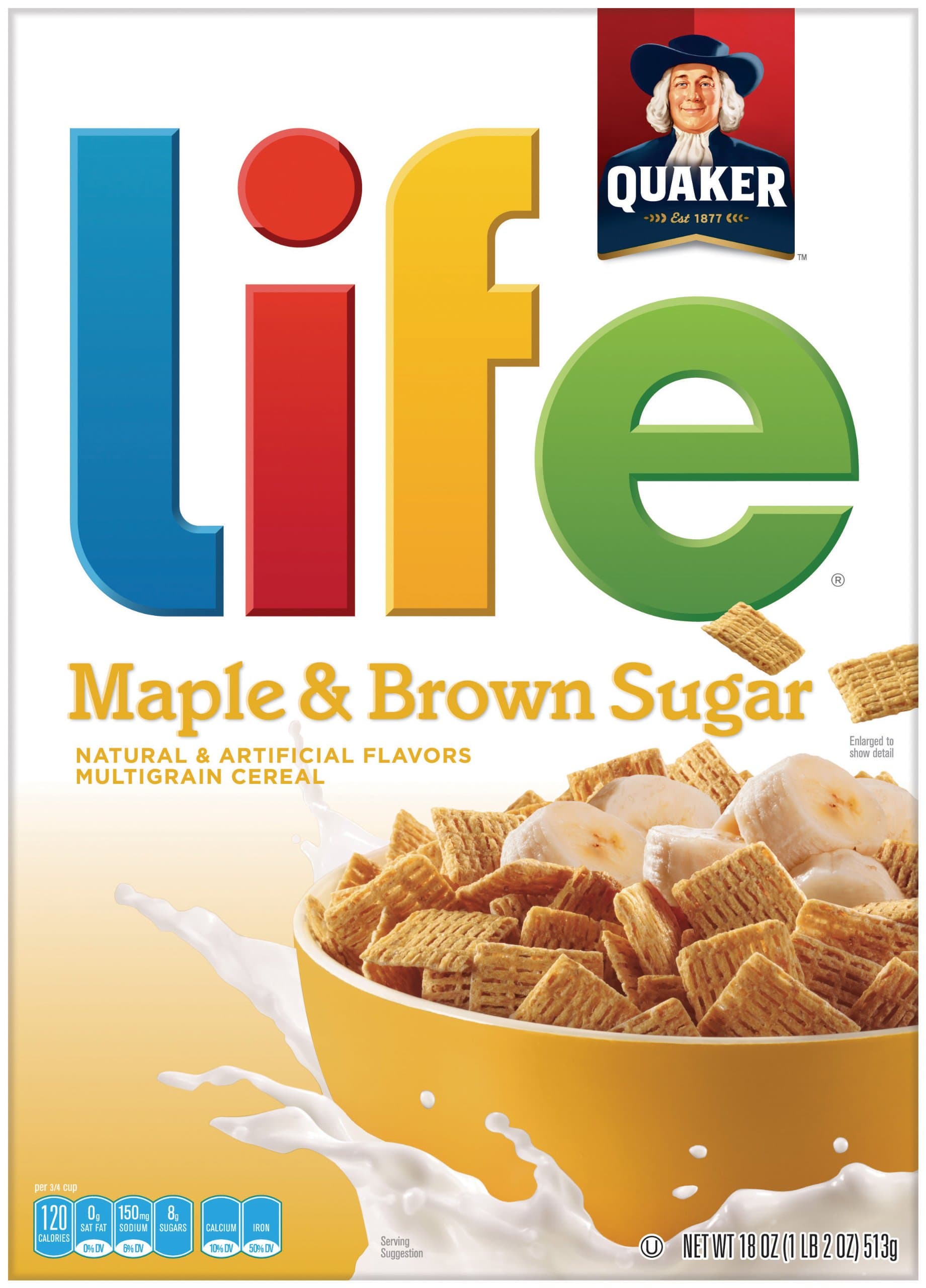 Life Cereal, Maple and Brown Sugar, 18-Ounce (Pack of 14)