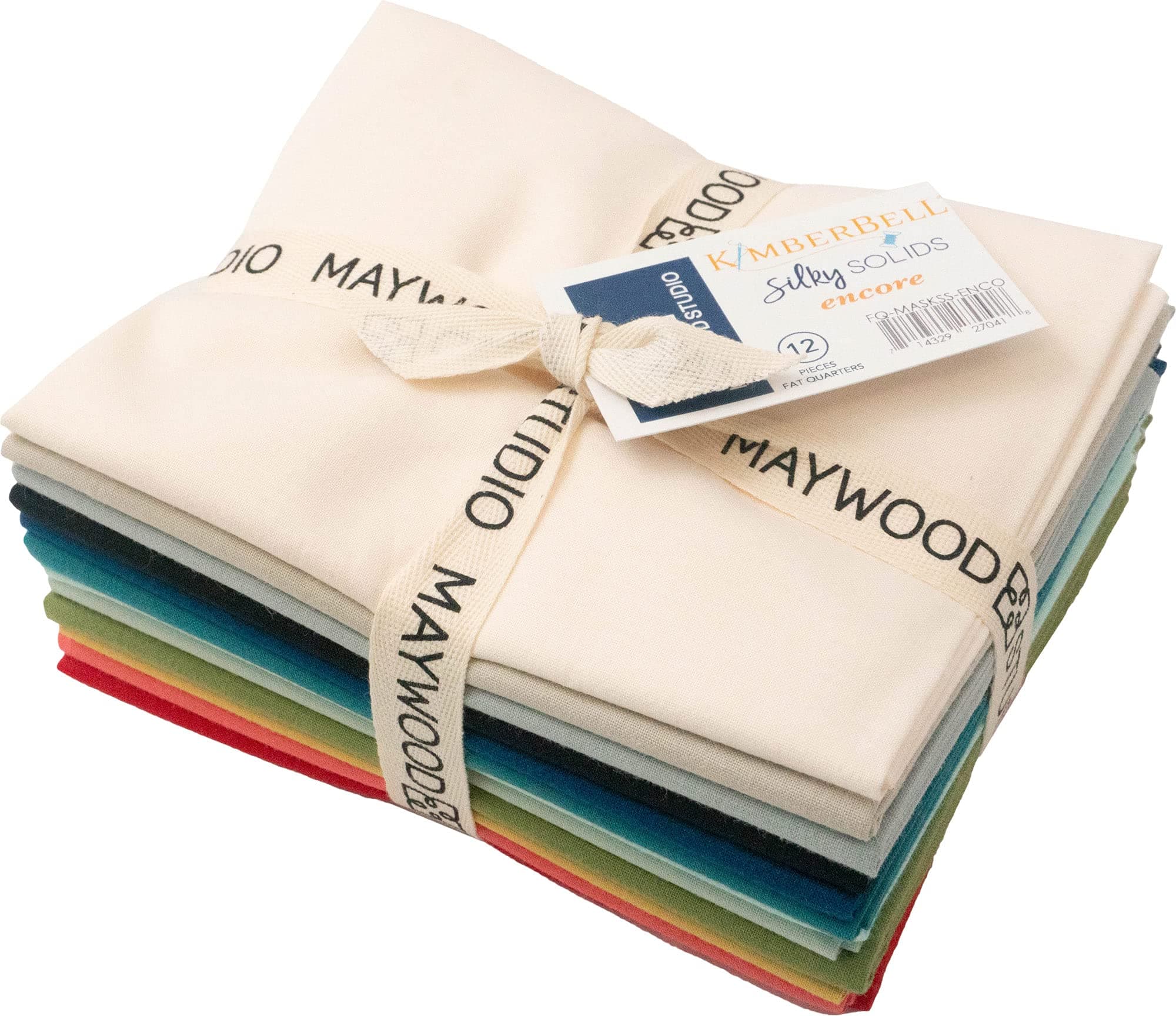 Maywood Studio KimberBell Silky Solids Fat Quarter Bundle 12pcs, Multi Yard