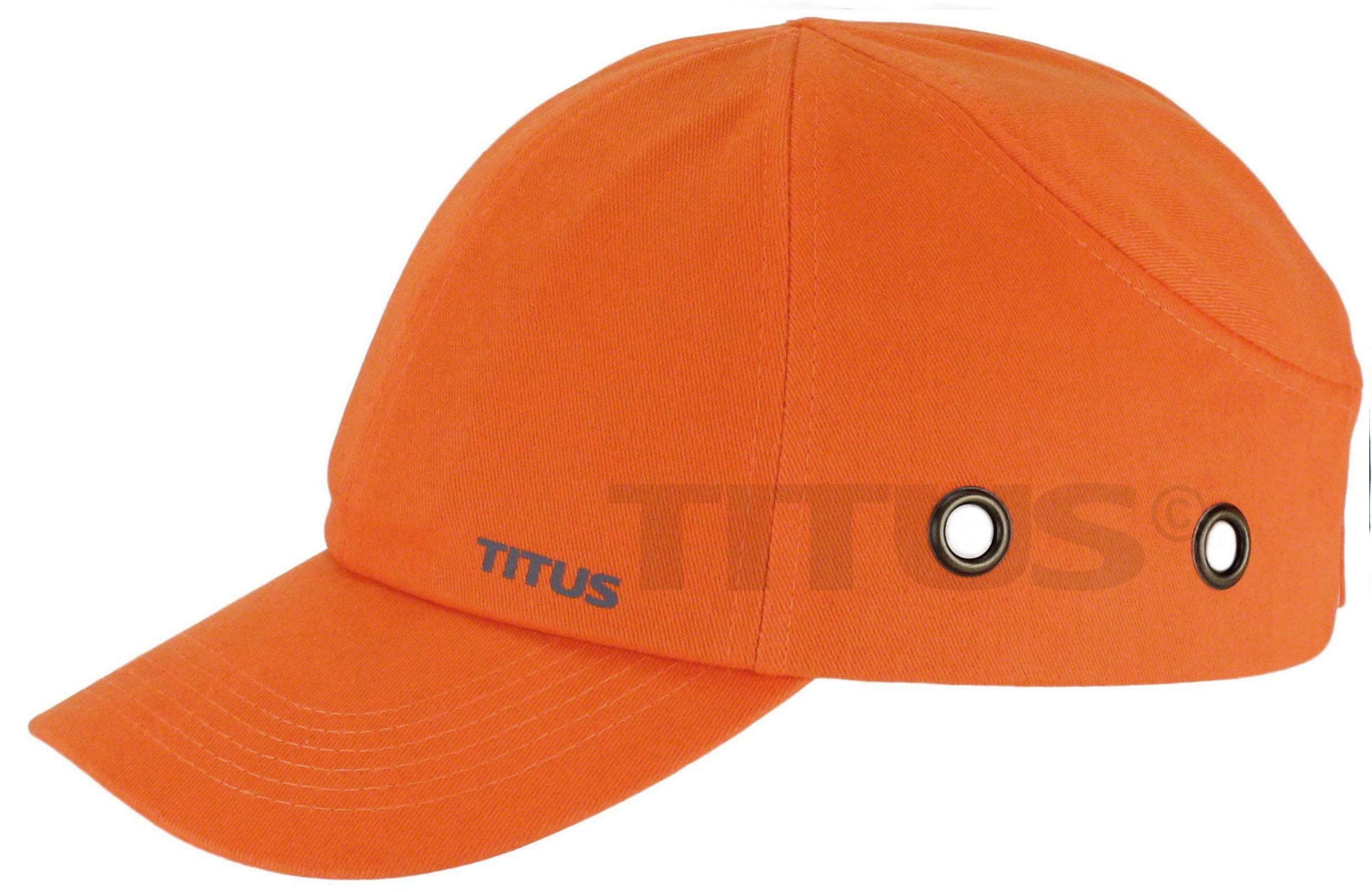 TITUS Lightweight Safety Bump Cap - Baseball Style Protective Hat (Regular, Blaze Orange)