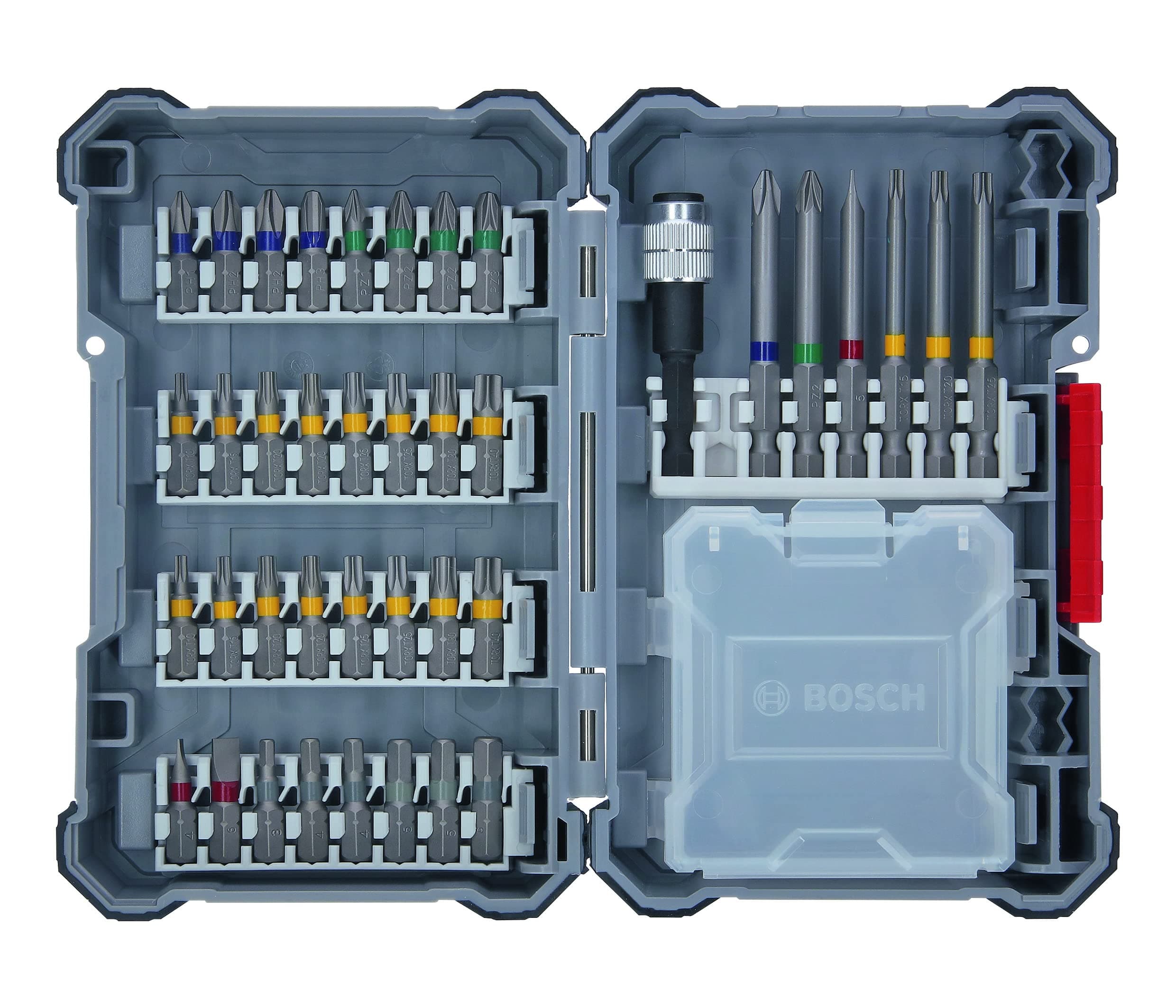 Bosch Professional 2607017464 40 Pieces Drill Set, Amazon Exclusive (Pick and Click, Extra Hard Screwdriver Bits, with Universal Holder), Set of 40