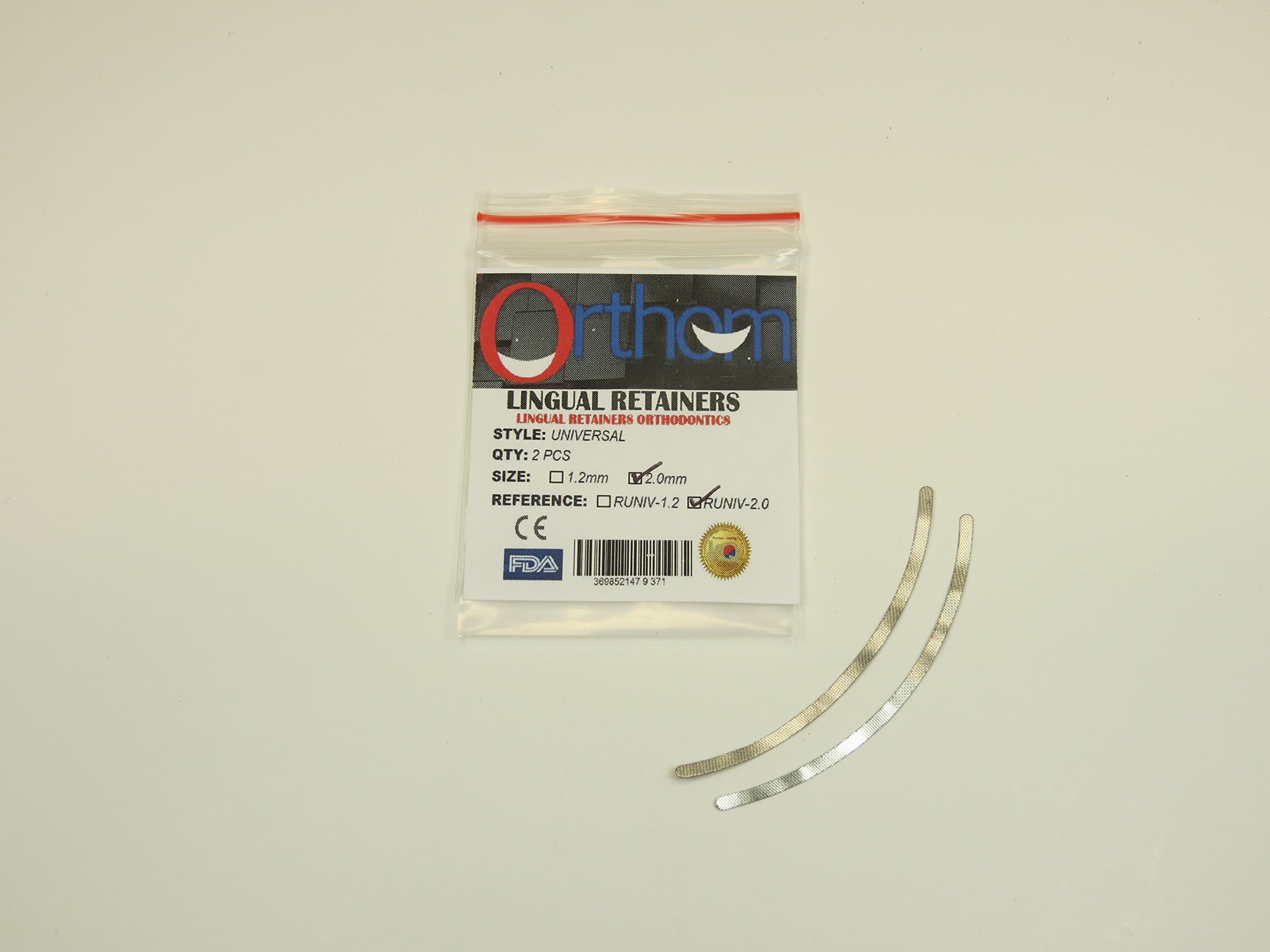 Dental Lingual Retainer Universal with Mesh Size 2.0 mm Kit/2 ORTHOM