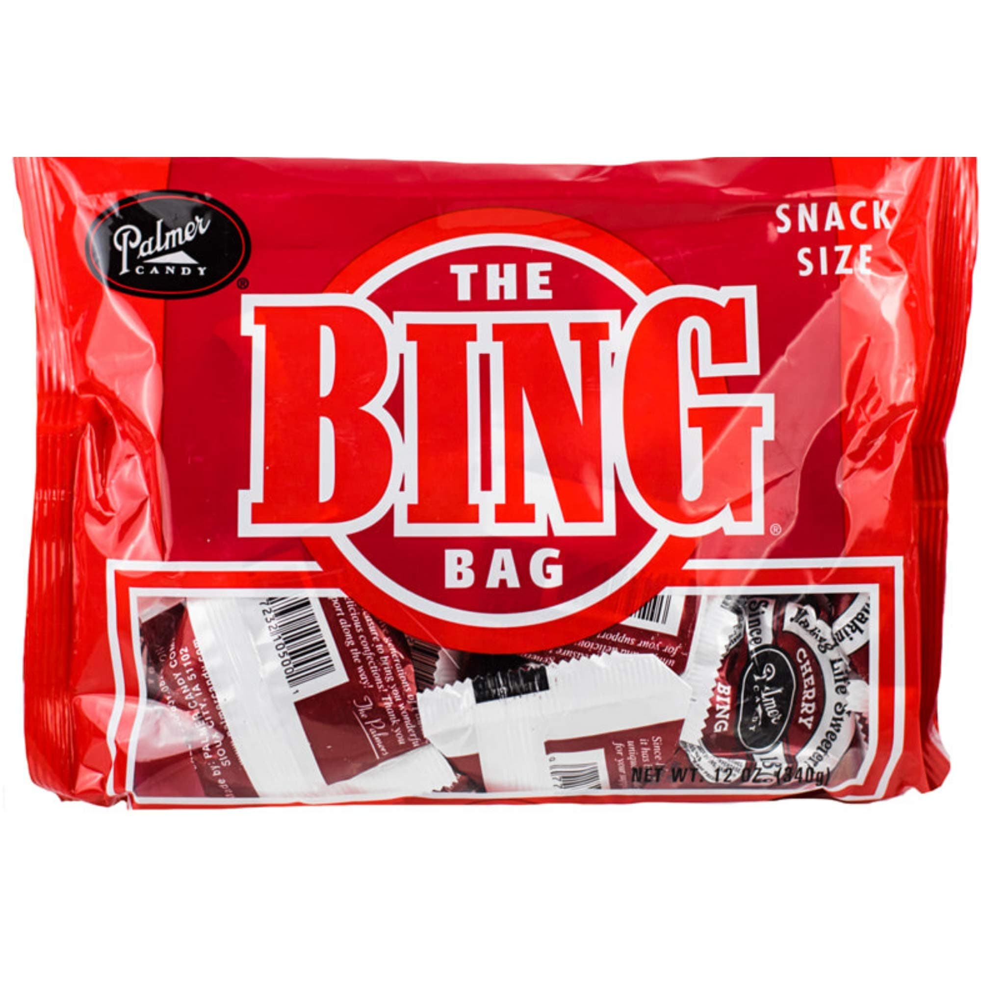 Palmers Twin Bing Candy Bar Snack Size Bag - (1-Pack) - Chocolate Covered Cherry Nougat Candy Bars