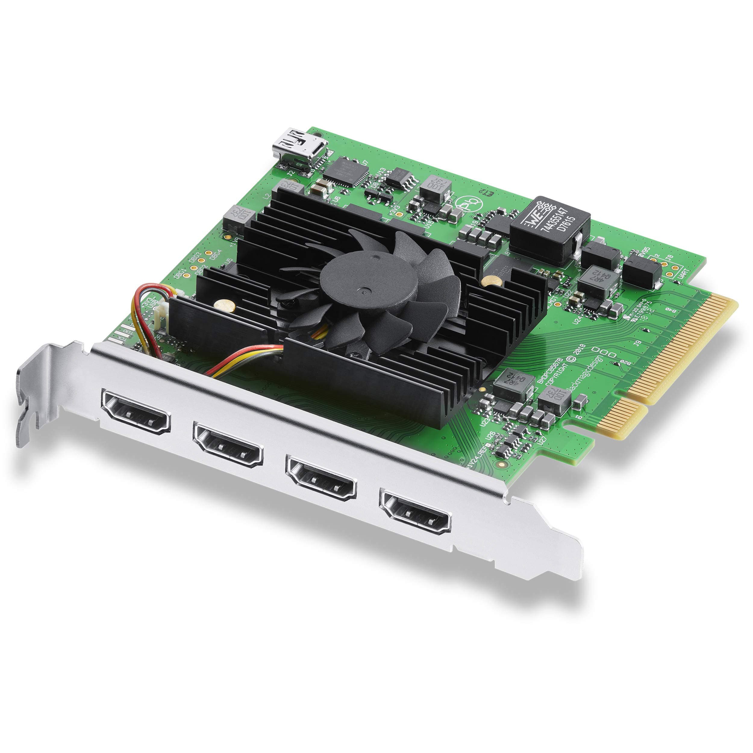 Blackmagic Design DeckLink Quad HDMI PCIe Capture Card, Up to 4K60, 4 HDMI 2.0b inputs (BDLKDVQDHDMI4K)