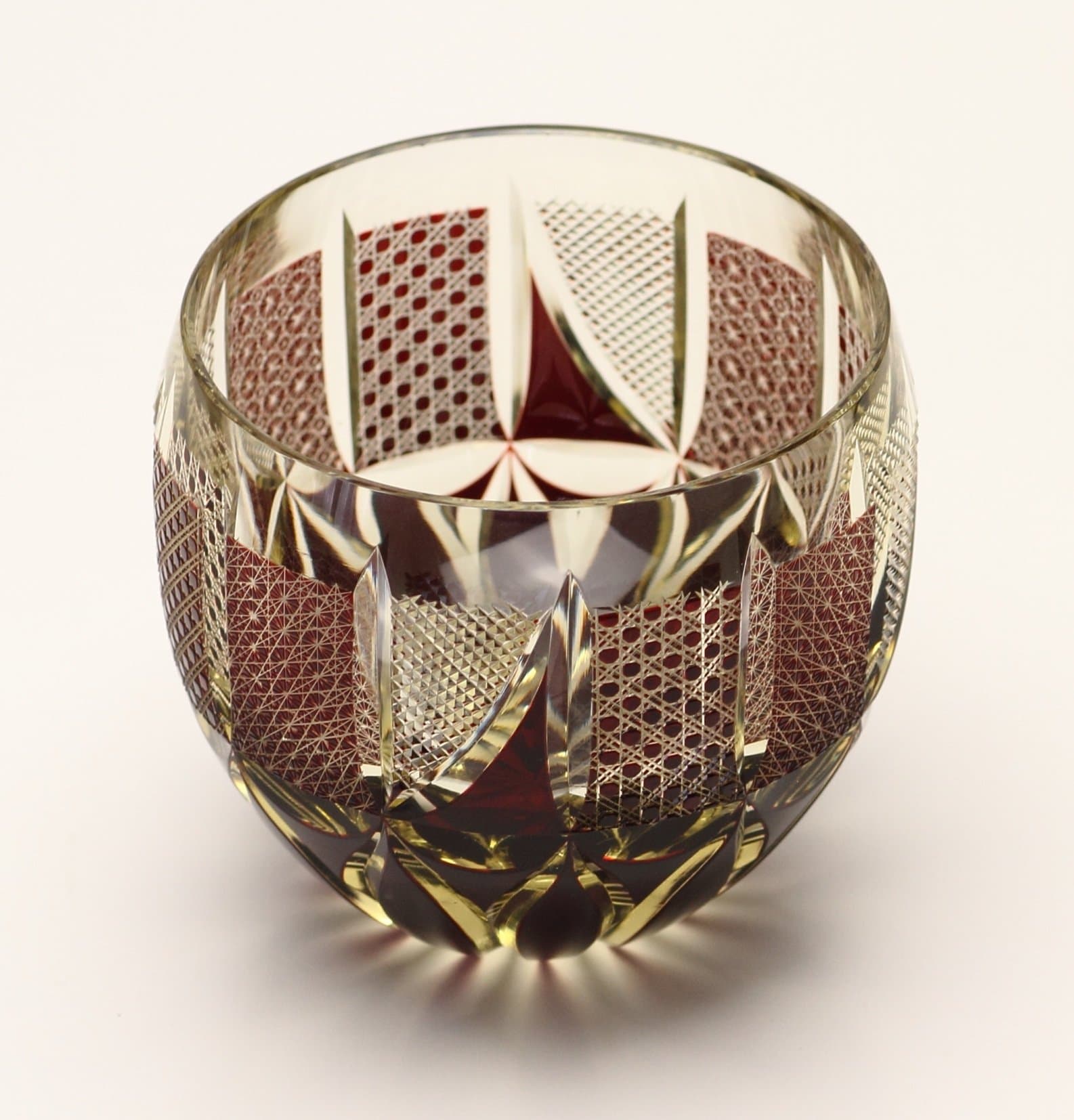 Edo Kiriko Old Fashioned Glass (Rock Glass): Violet