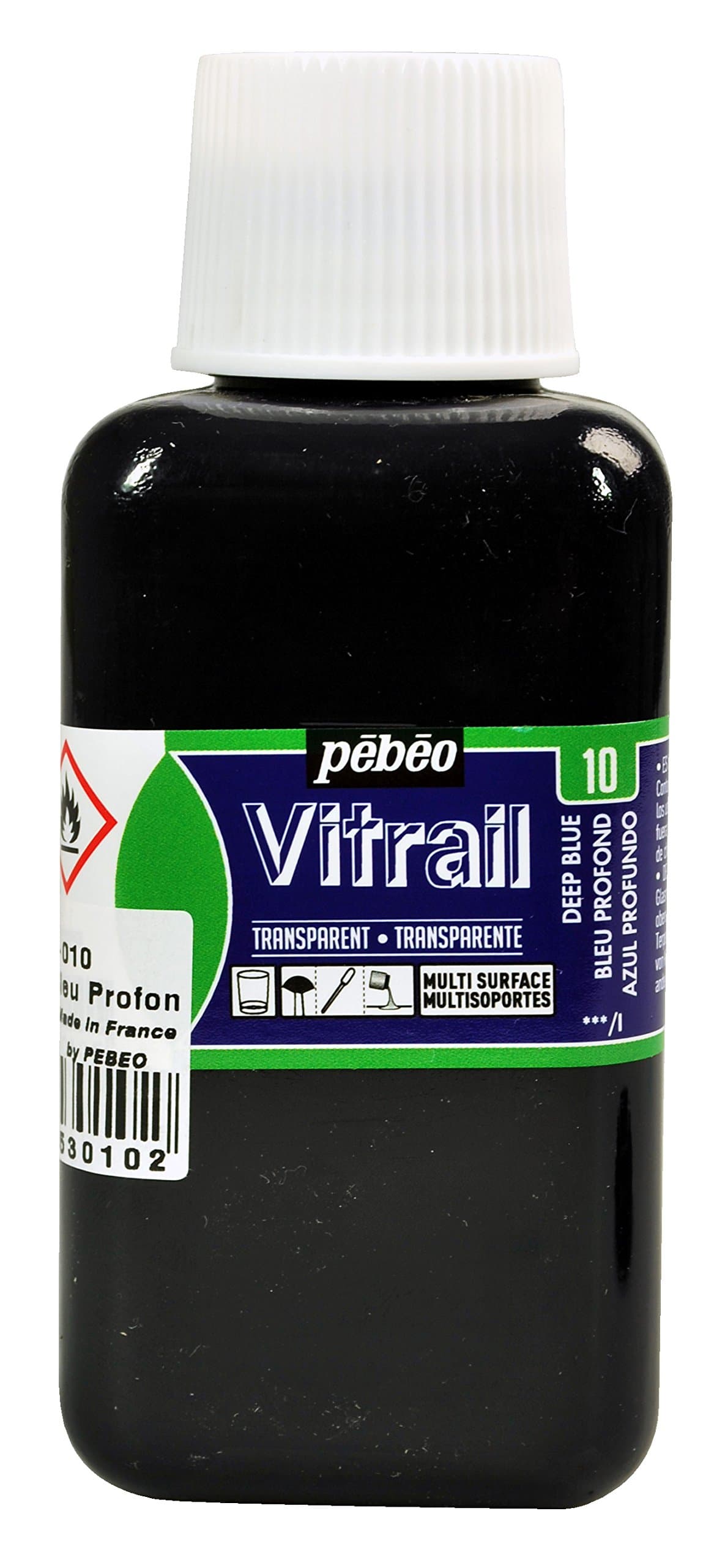 PEBEOVitrail, Stained Glass Effect Paint, 250 ml Bottle - Deep Blue