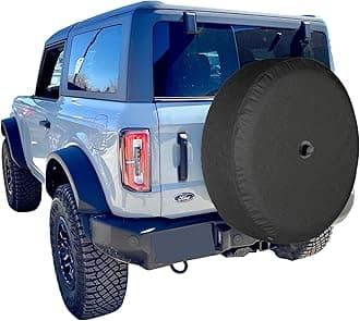 Boomerang® USA - 32" Soft Tire Cover Compatible with Ford Bronco (with Back-up Camera) - (2021-2024) - Big Bend, Black Diamond & Outer Banks