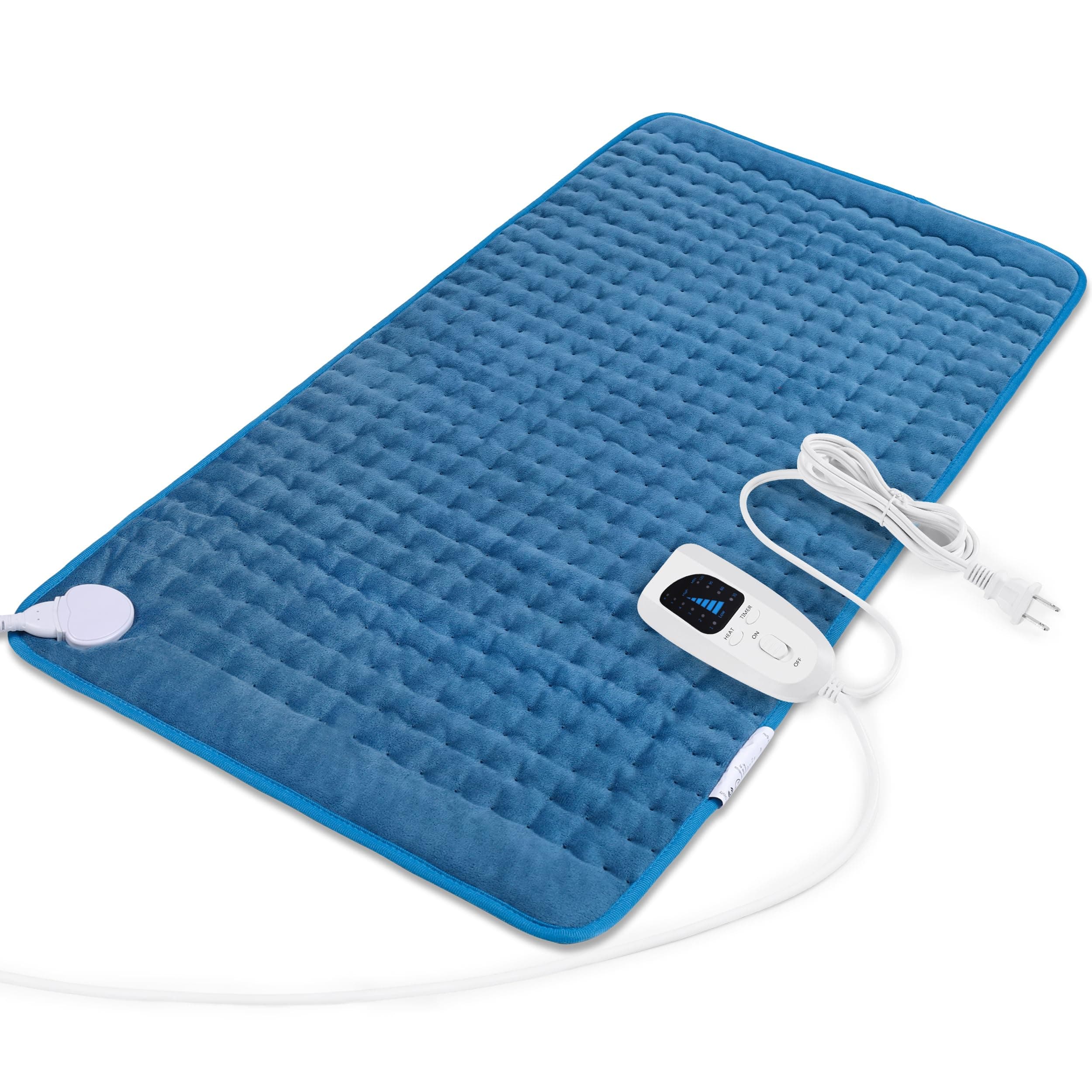 Deepsoon Heating Pad-Electric Heating Pads for Back,Neck,Abdomen,Moist Heated Pad for Shoulder,Knee,Hot Pad for Pain Relieve,Dry&Moist Heat & Auto Shut Off(Blue, 33''×17'')
