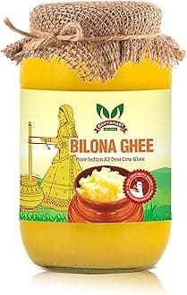 Ghee in Pantry, Bilona ghee 100% Fresh Pure Desi Kankrej Organic Non-GMO Cow Ghee-Made Using Traditional Bilona Method - Glass jar pack 500ml