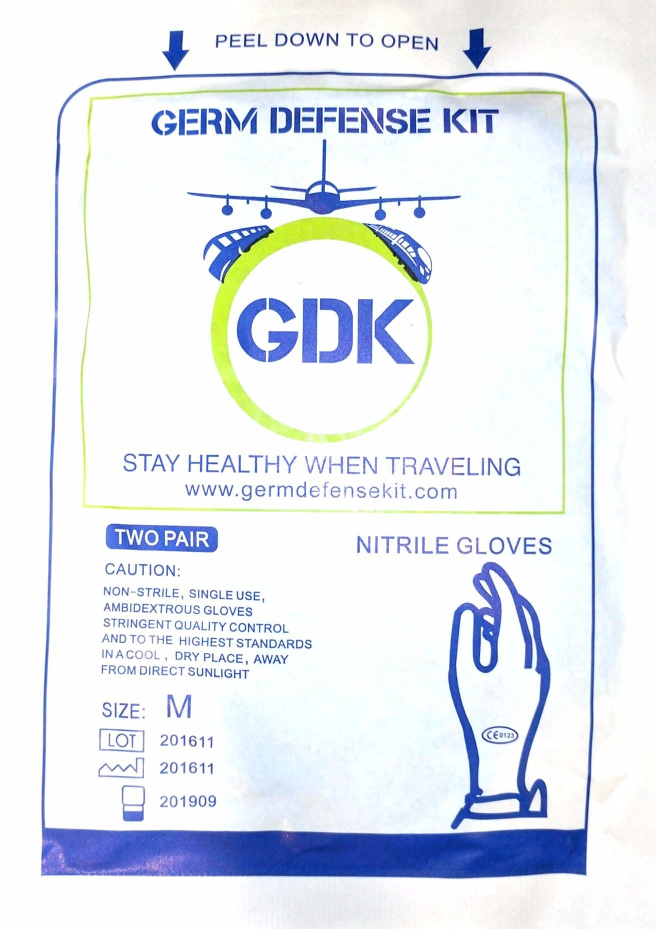 GDK Nitrile Work Gloves - 50 Individually Wrapped 2-Pair Packs of Latex & Powder-Free Disposable Gloves- Size Medium, Fits Most (Qty. 50 x 2-Pair Multi-Packs - Great Value)