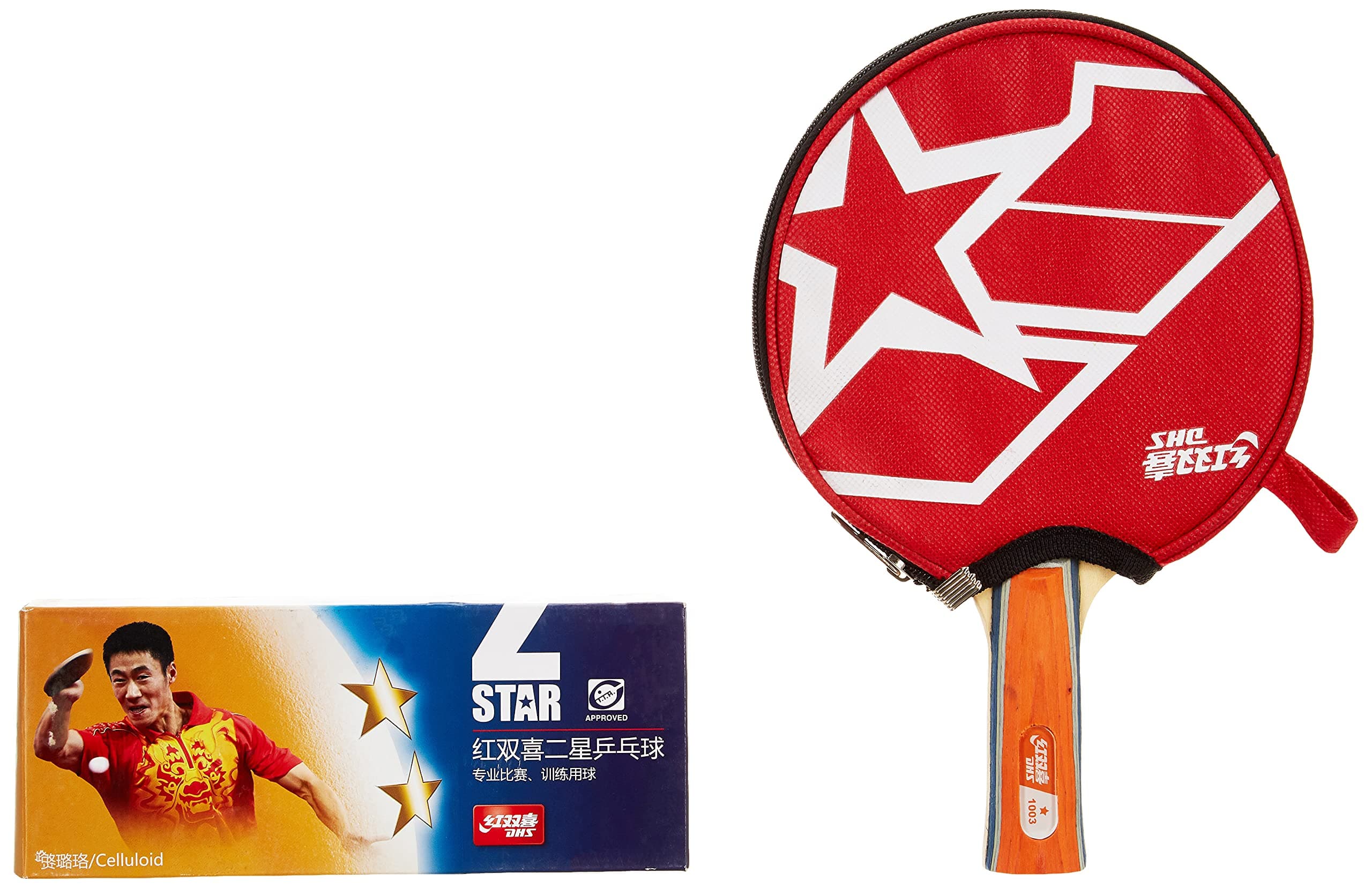 TT BAT A1003 DHS with TT Ball DHS 40MM 2 Star Orange (100 Pcs Box)