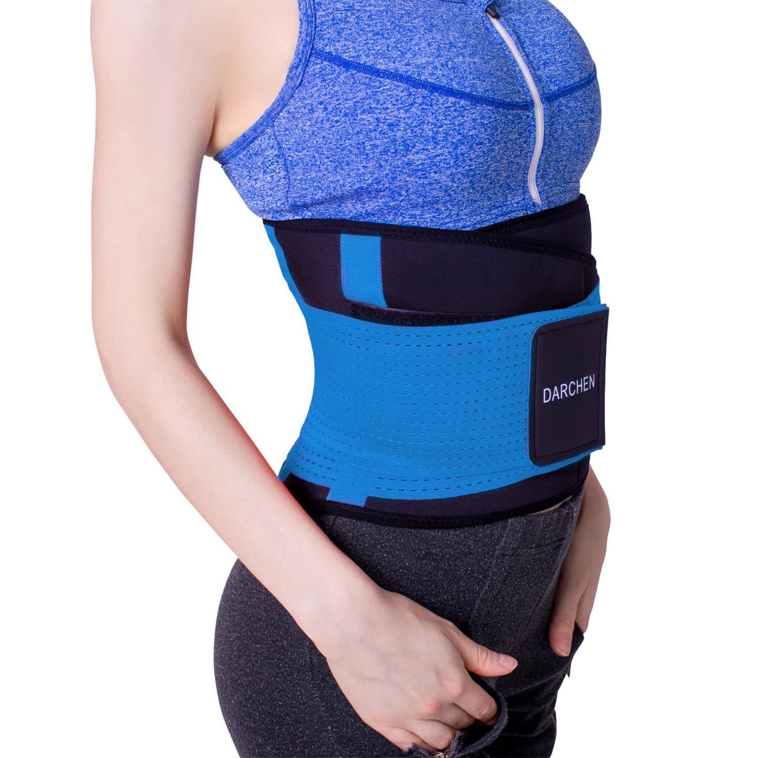 DARCHEN Back Brace Back Pain Relief Support Belt for Men and Women Waist Trainer for Weight Loss Body Shaper Waist Slimmer Trimmer Cincher with Dual Adjustable Straps