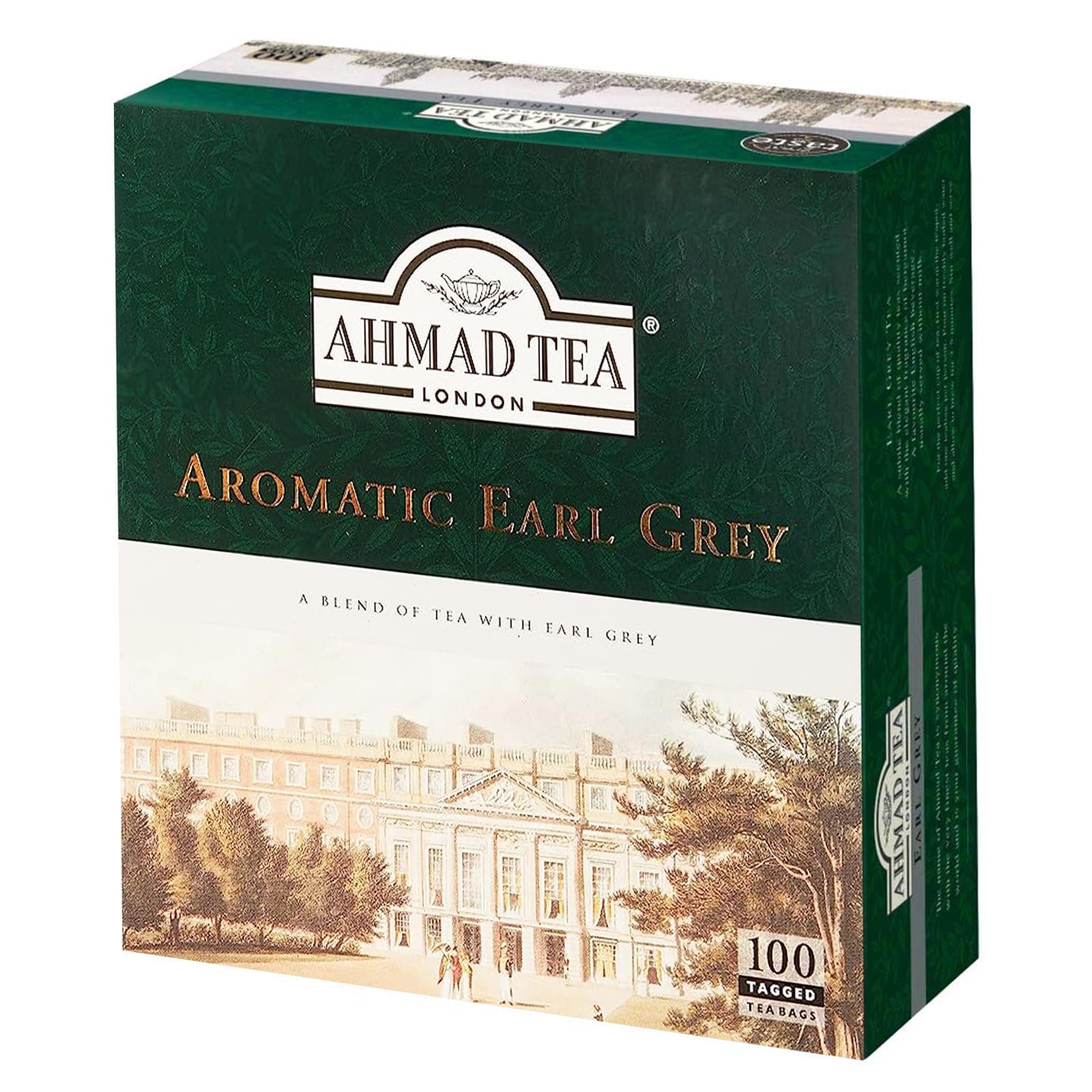 Black Tea, Earl Grey Aromatic Teabags, 100 ct - Caffeinated and Sugar-Free