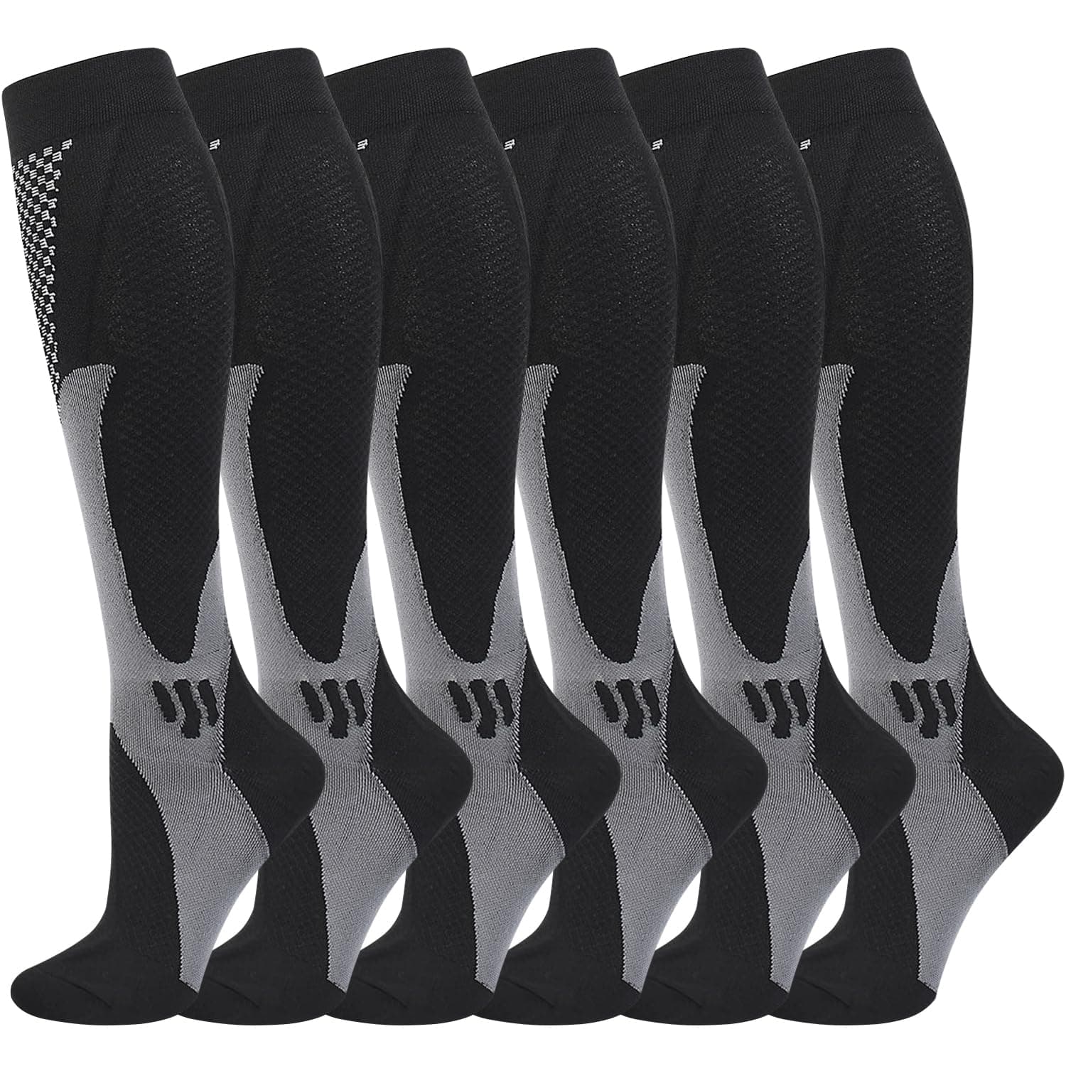 Compression Socks (3 Pairs) for Men Circulation 20-30 mmhg Medical Compression Stockings Women Nursing