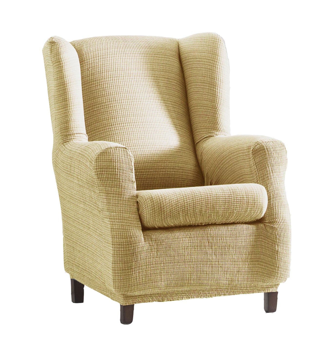 Aquiles Elastic Wing Chair, Polyester-Cotton, Beige, 37 x 29 x 5 cm,F817081