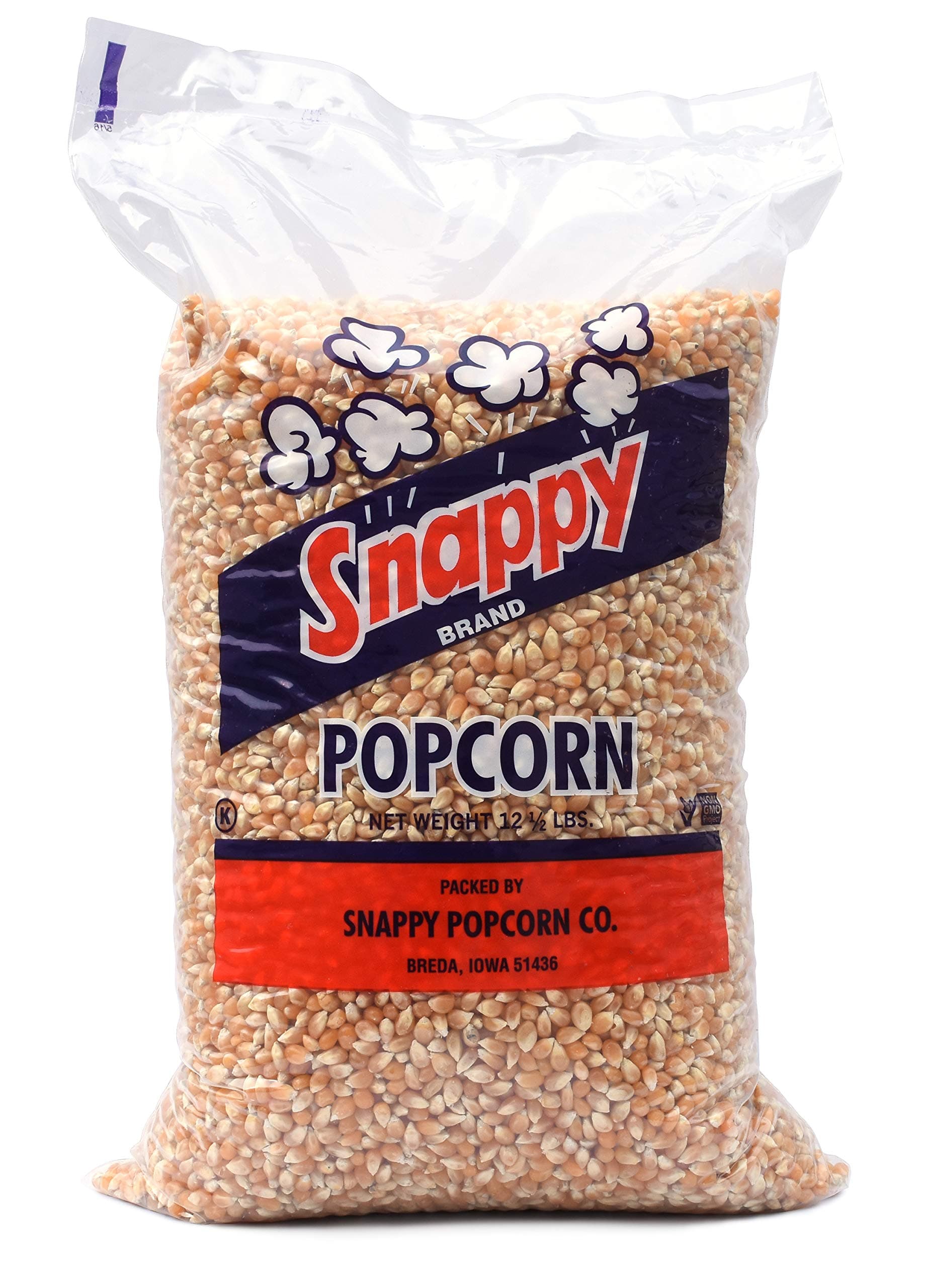 Yellow Popcorn Kernels for Popping, Non-GMO Whole Grain, Works in Machines, Air Poppers and Stovetops, 12.5 lb Bulk Bag