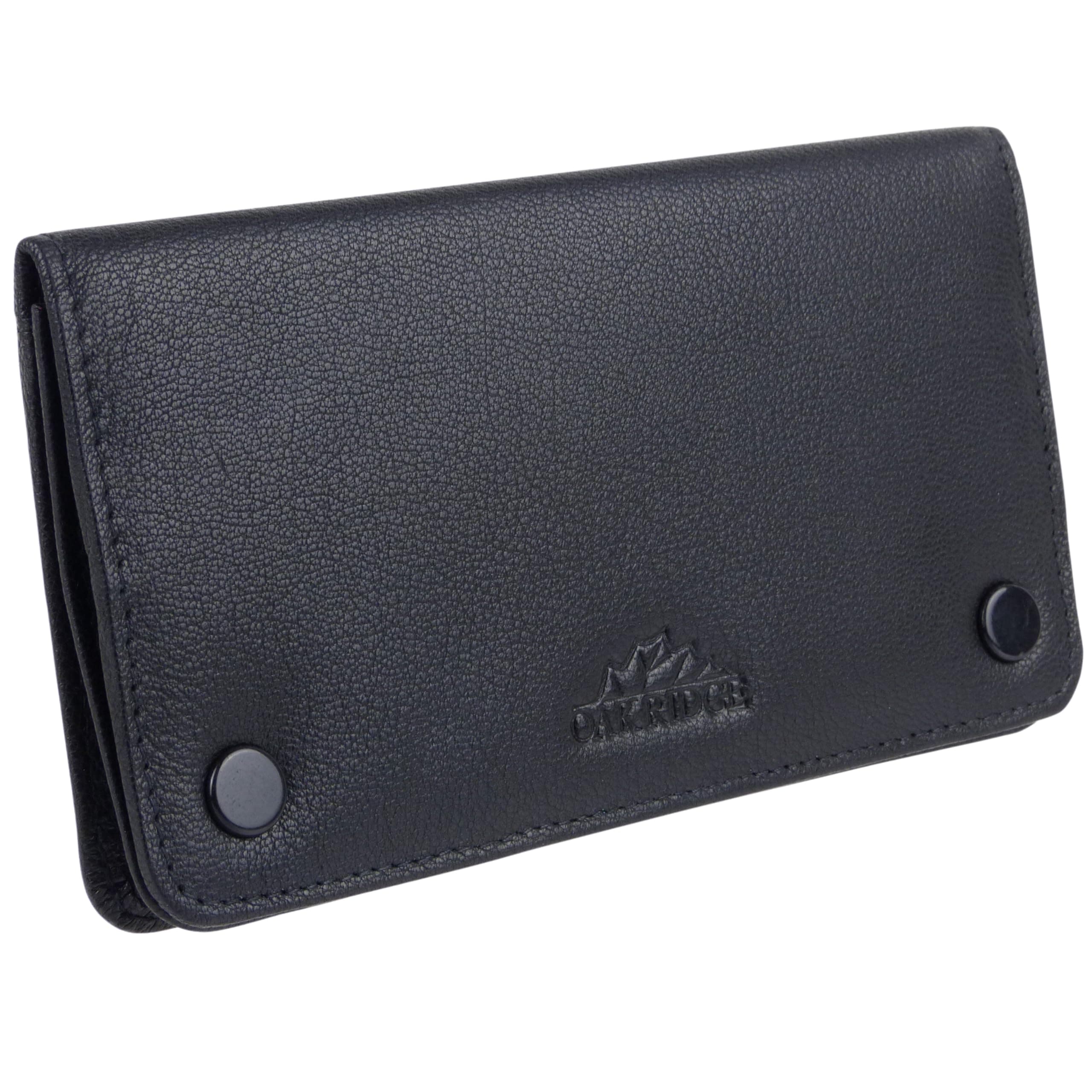Tobacco Pouch with Stud Fastener - Black