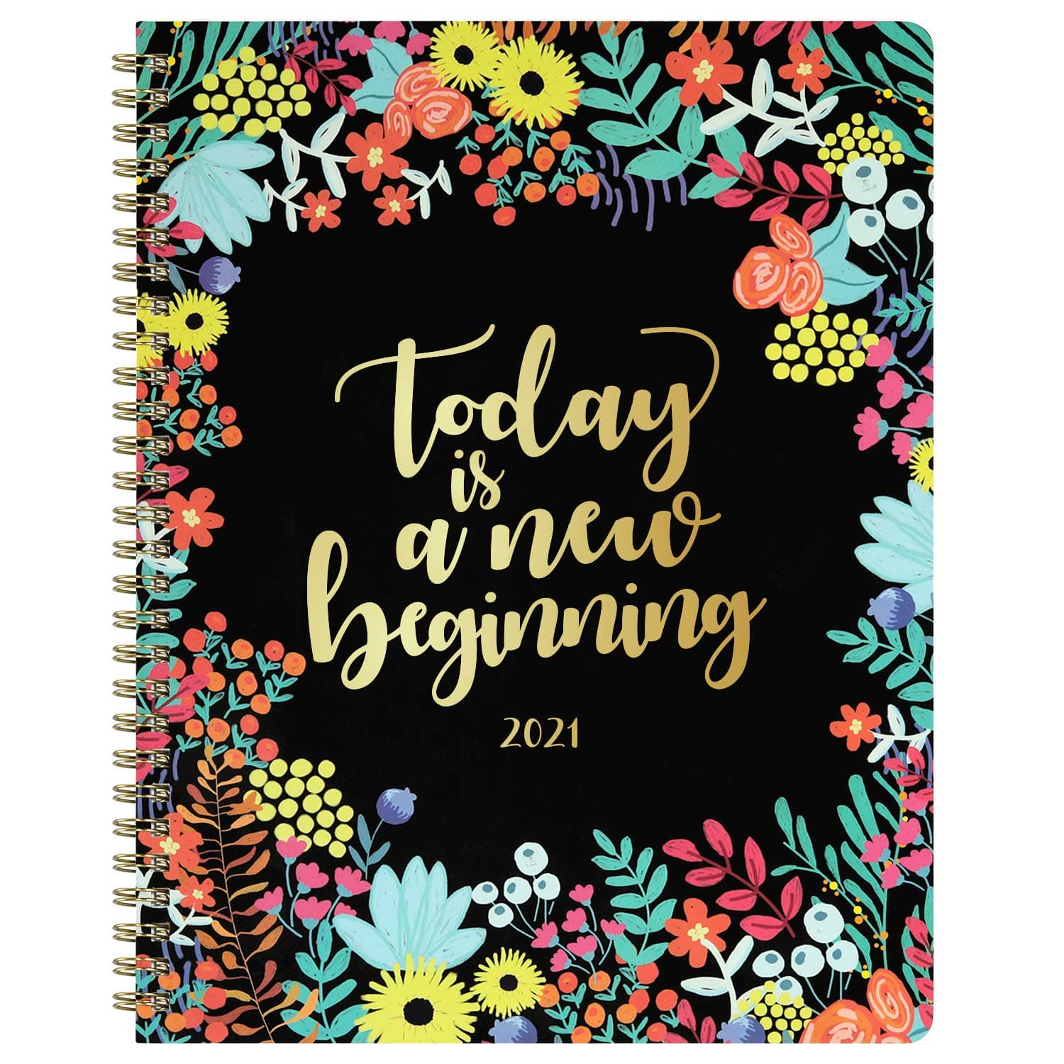 2021 Planner - Planner 2021, Weekly & Monthly Planner, 8" x 10", Jan. 2021 - Dec. 2021, 12 Monthly Tabs Stickers, Twin Wire Binding Perfect for Planning and Organizing Your Home or Office