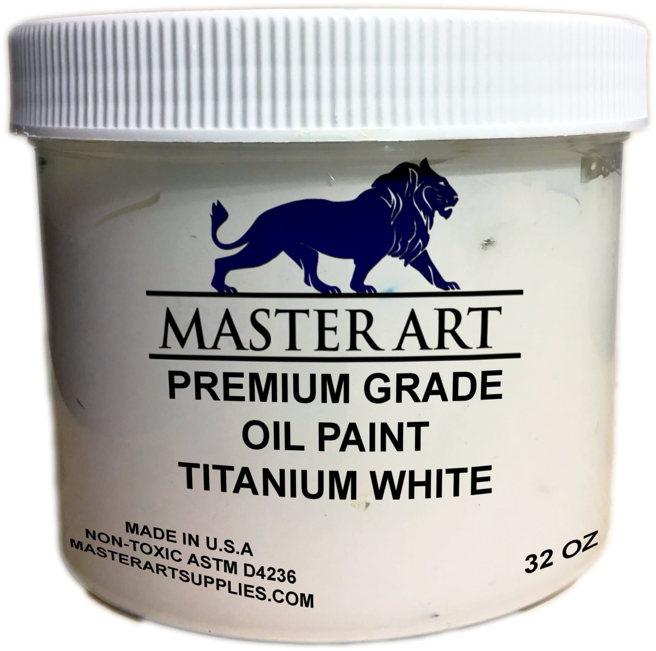 Titanium White Oil Paint 32 oz PREMIUM GRADE By Master Art Supplies