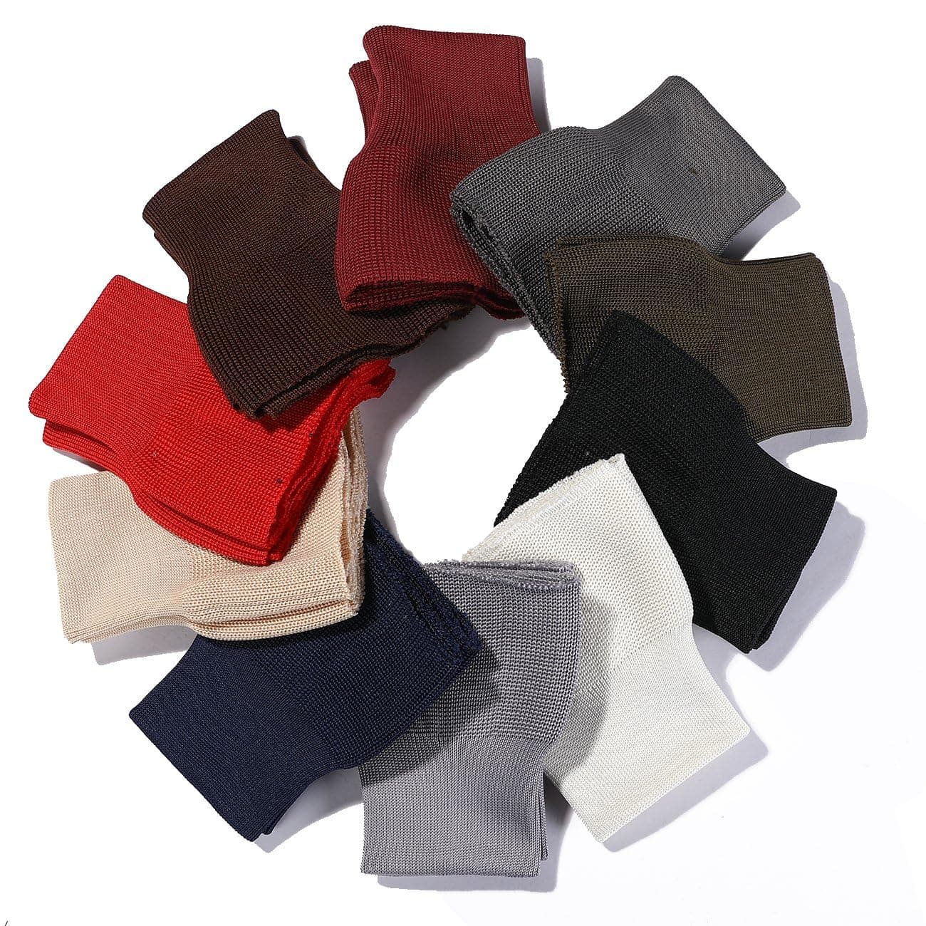 Rib Knit Cuff Pair for Replacement Repair Cuffing Old Jackets Bombers. No Side Seams, Seamless Tubular Ribbing Fabric. Also for para Jackets and Denison Smock, Neotrims (Khaki Green, 2 Pieces)