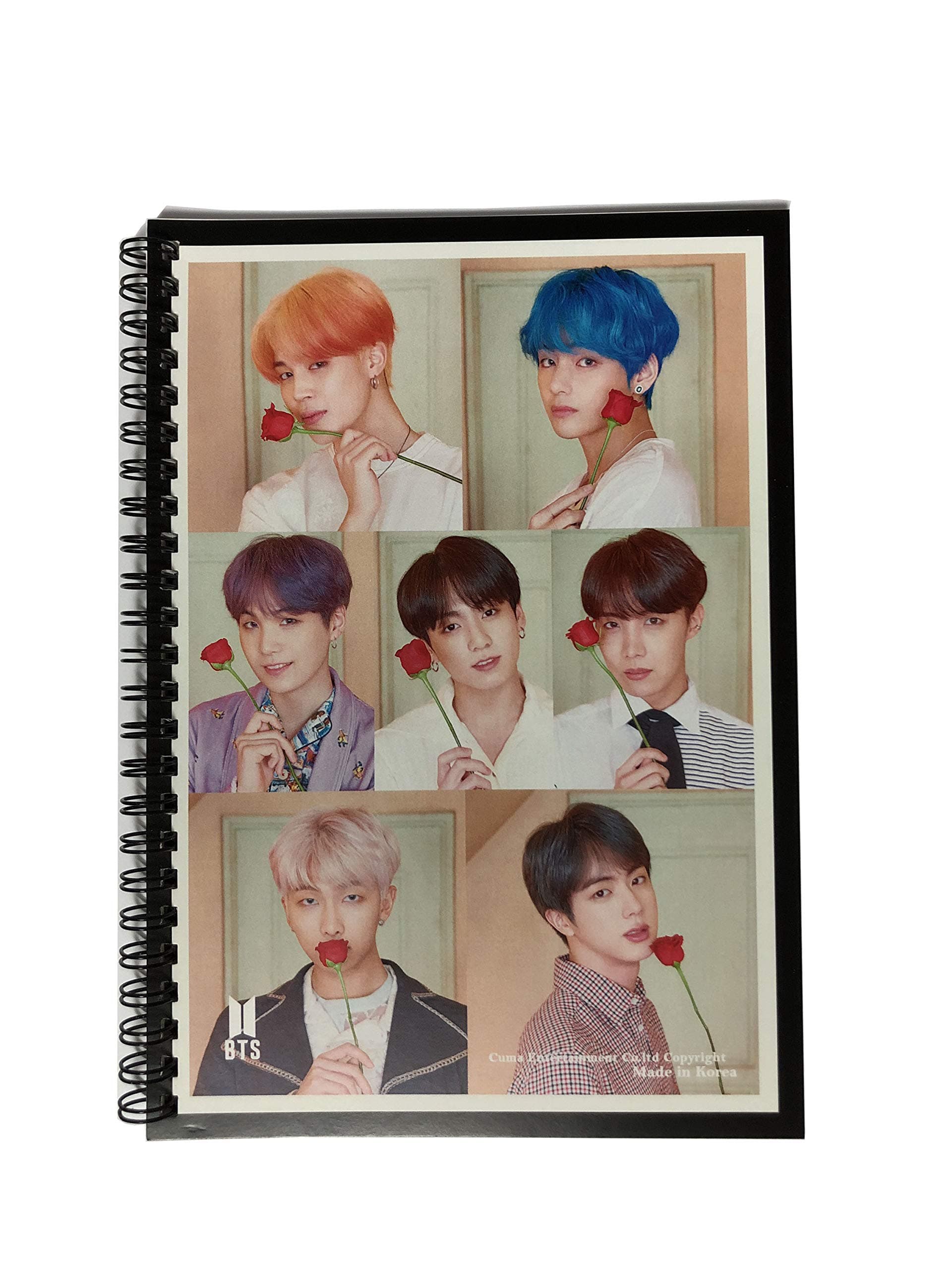 Bangtan Boys BTS Spiral Notebook, 32 Sheets, Kpop RM, Jin, Suga, J-Hope, Jimin, V and Jungkook Map of the Soul Persona Boy with Luv For ARMY in USA
