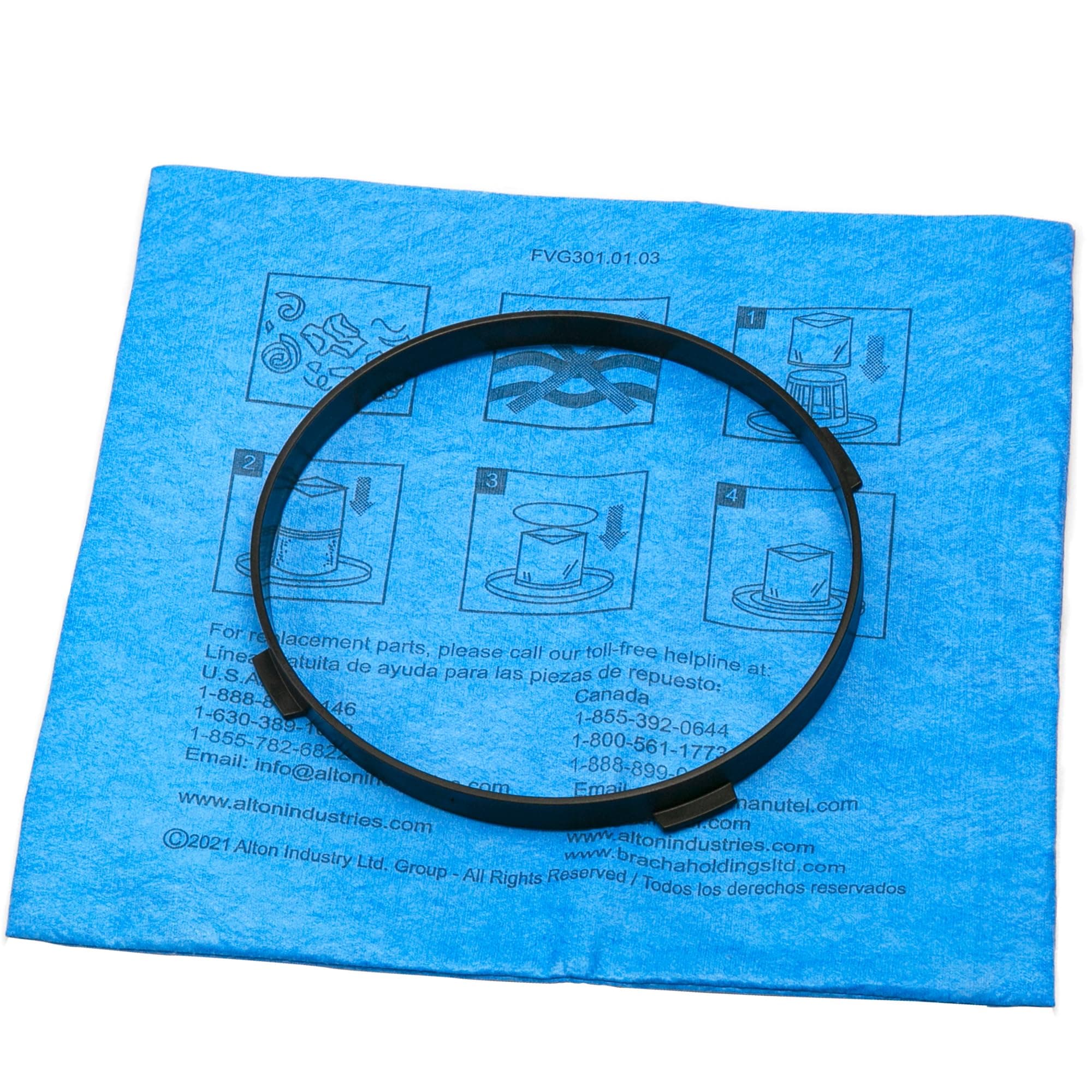 Stanley 25-1201 Blue Cloth Reusable Filter with Clamp Ring for 1-5 Gallon Wet/Dry Vacuums, Compatible with SL18910P-3, SL18130P, SL18133, SL18129