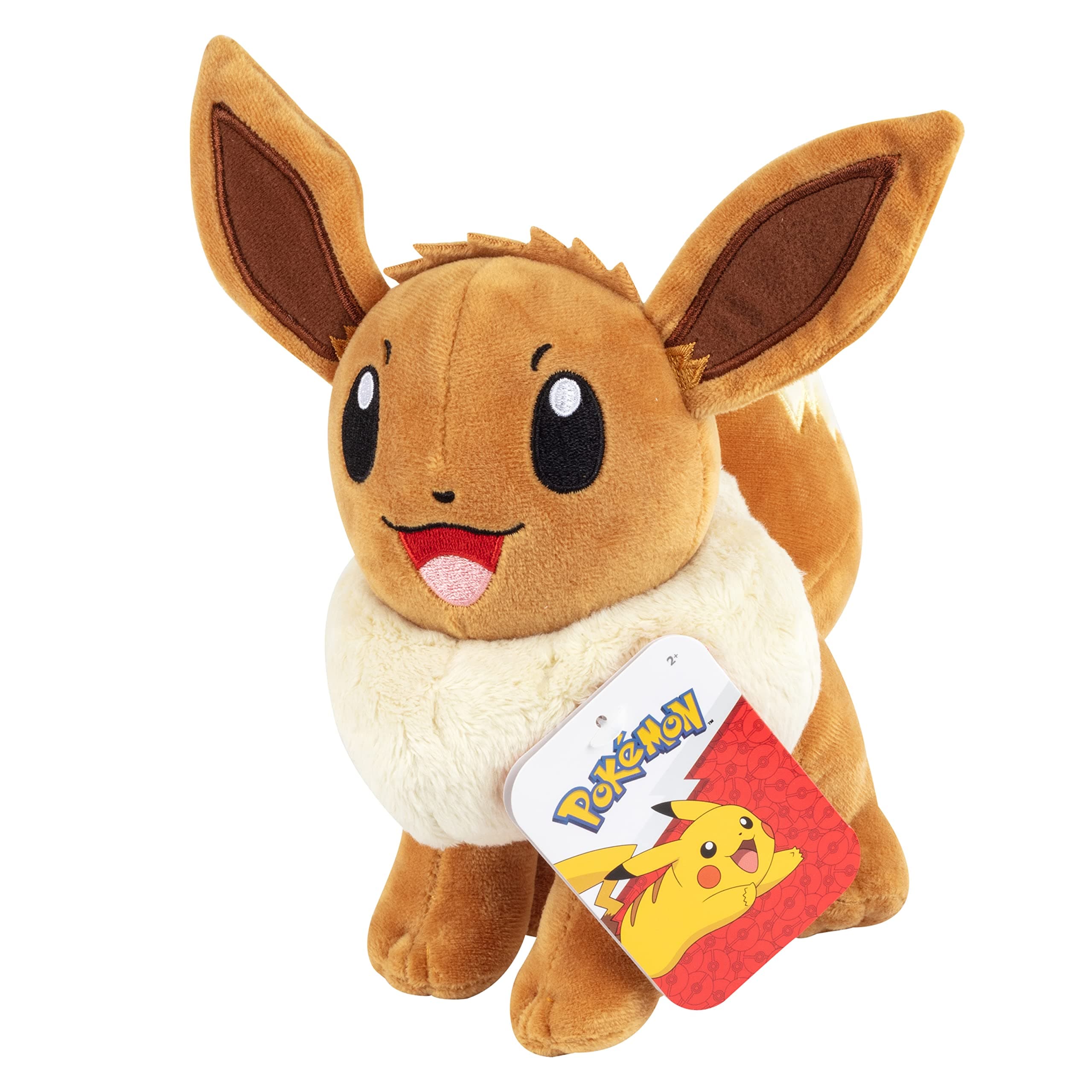 Pokemon 8" Eevee Plush - Officially Licensed - Let's Go Starter Figure - Authentic Soft Stuffed Animal Toy - Gift for Kids, Boys, Girls - 2+