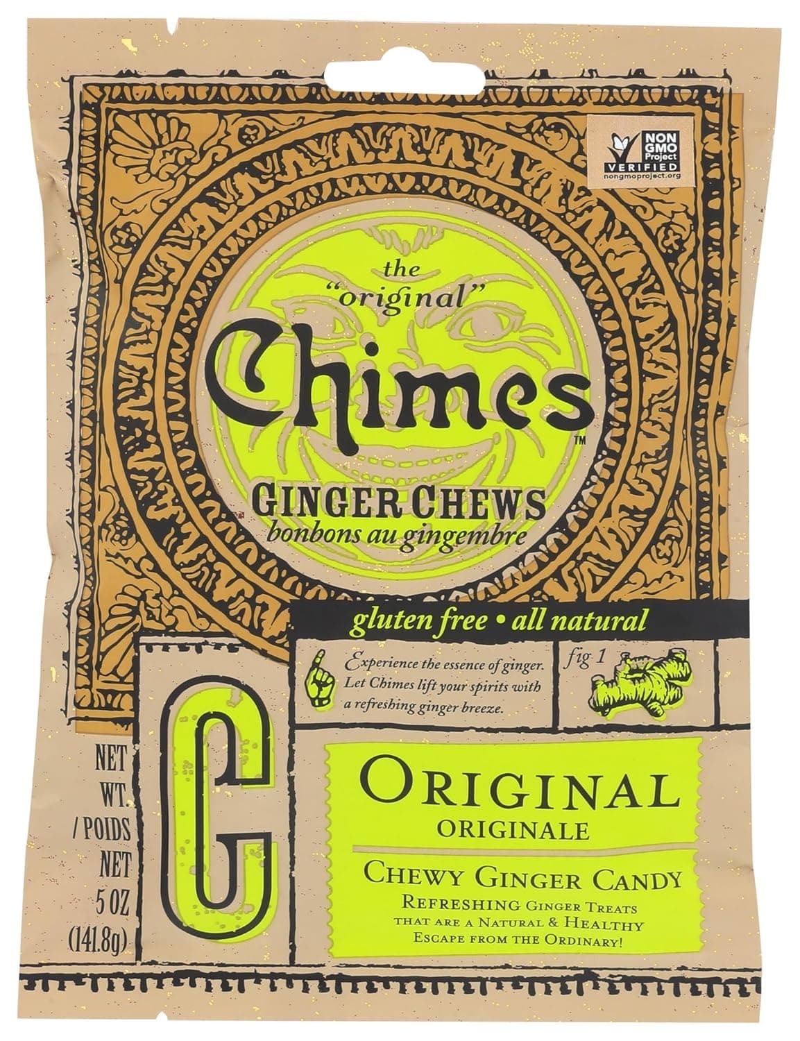 Chimes, Ginger Chews, Original, 5 oz (141.8 g)