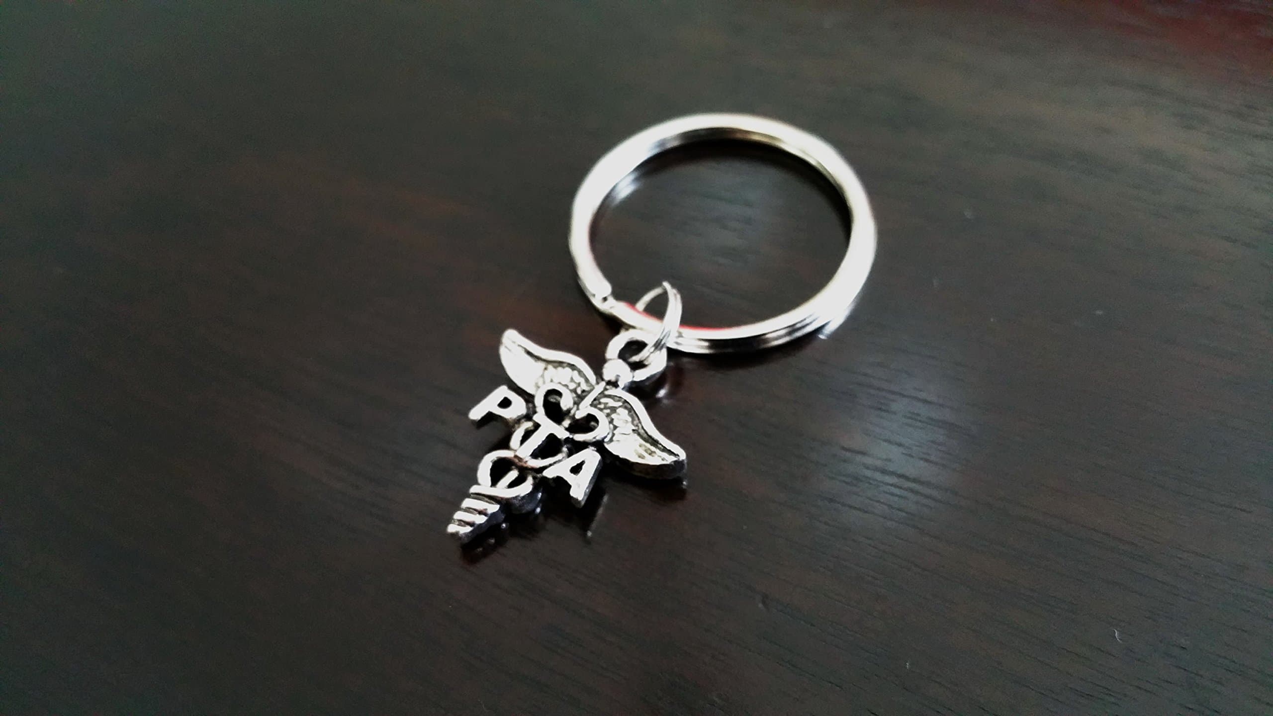 PTA Physical Therapy Assistant Medical Caduceus Student Graduation Class Gift Ceremony Key Chain
