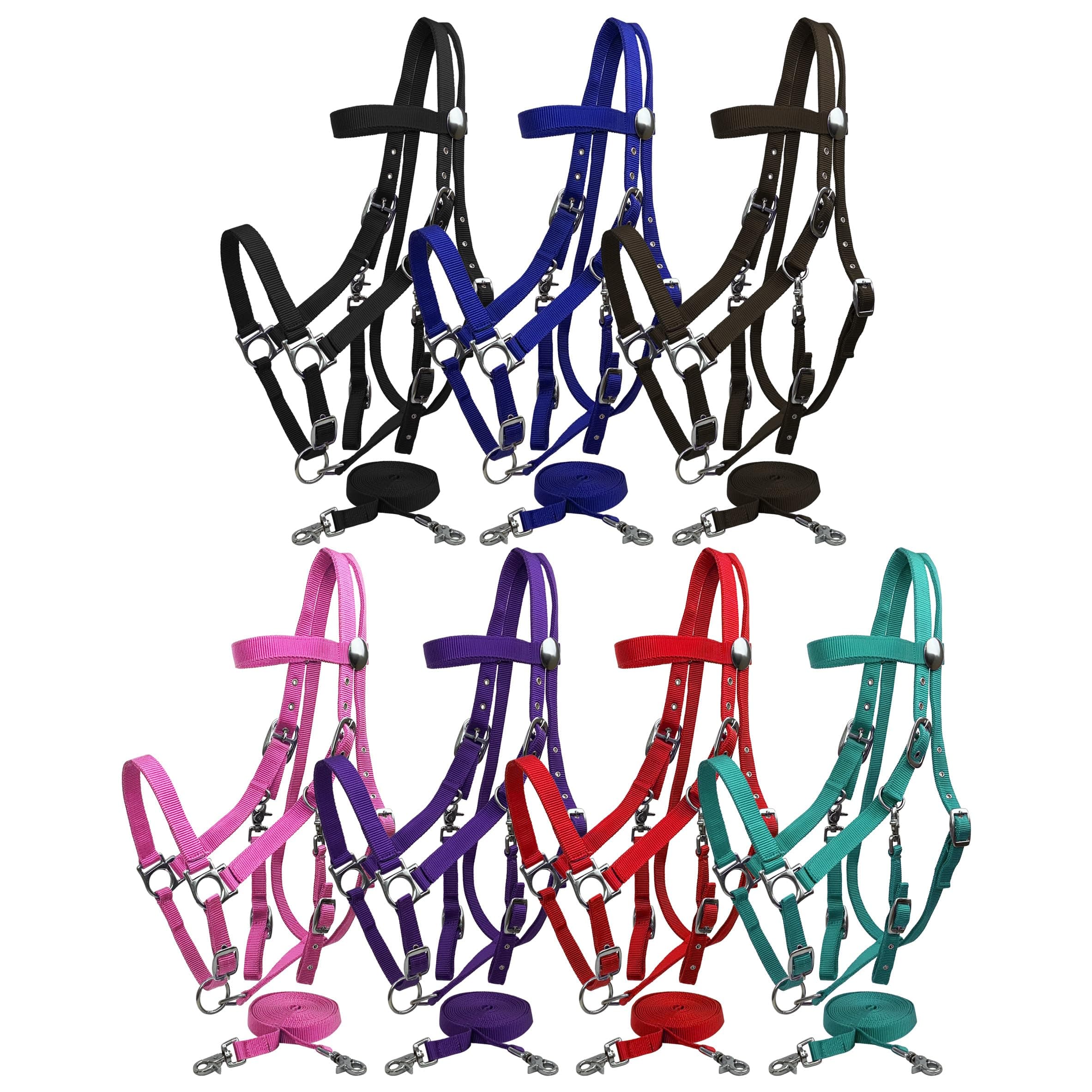 Nylon Combination Halter Bridle w/Reins