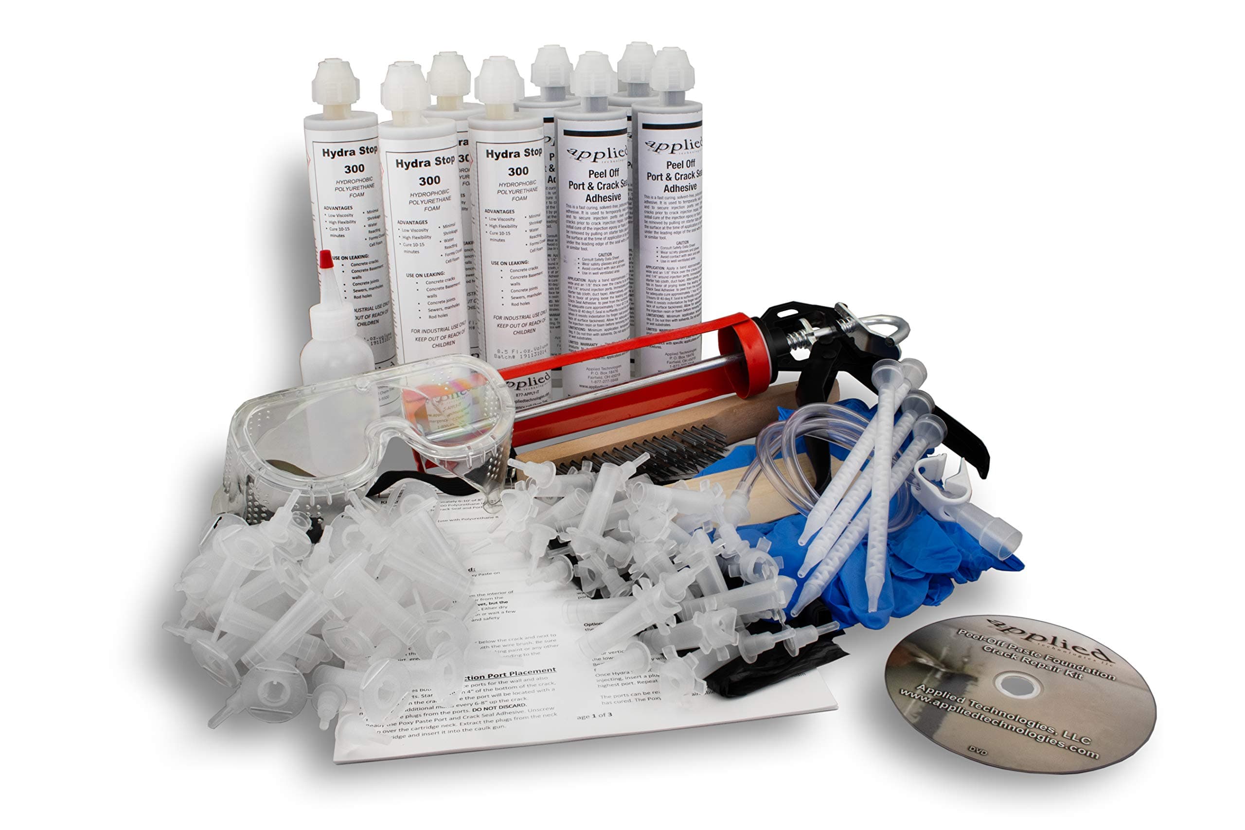 20' Peel-Off Paste Foundation Crack Repair Kit-Polyurethane Foam Inject Kit-Removable Surface Paste