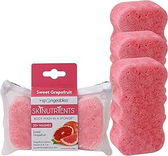 Body Wash in a 20+ Wash Sponge, Sweet Grapefruit, 3 Count