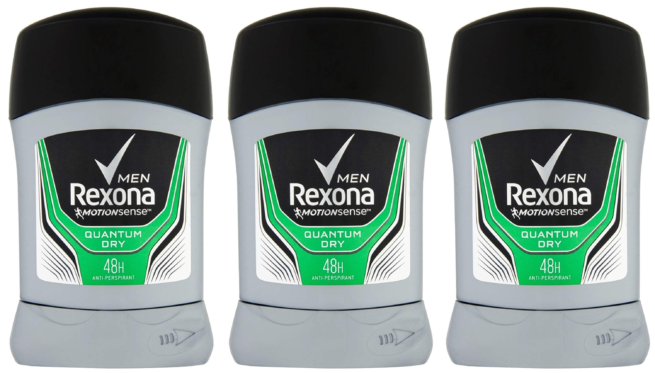 RexonaQuantum Antiperspirant Deodorant Stick for Men 50 ml (Pack of 3)