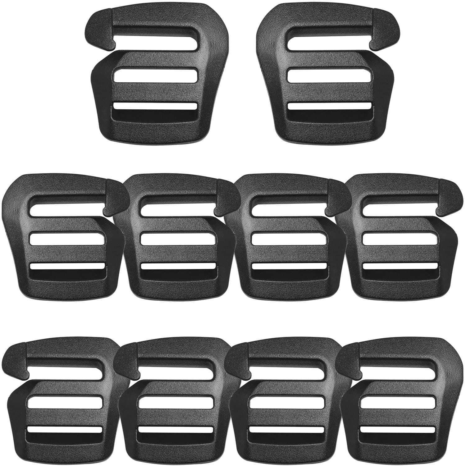 10PCS G-Hook Wave Buckles Backpack Strap Belt Hardware Carabiners Hook Outdoor Webbing Buckle Clips Adjustable Buckles for 20.5mm Width Backpack Luggage Strap Webbing (5 Left + 5 Right)