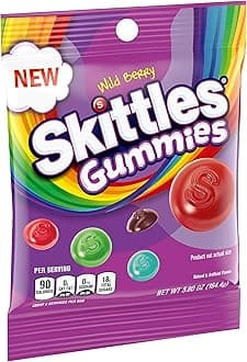 SKITTLES Wild Berry Gummy Candy, 5.8 oz Bag (Pack of 12)