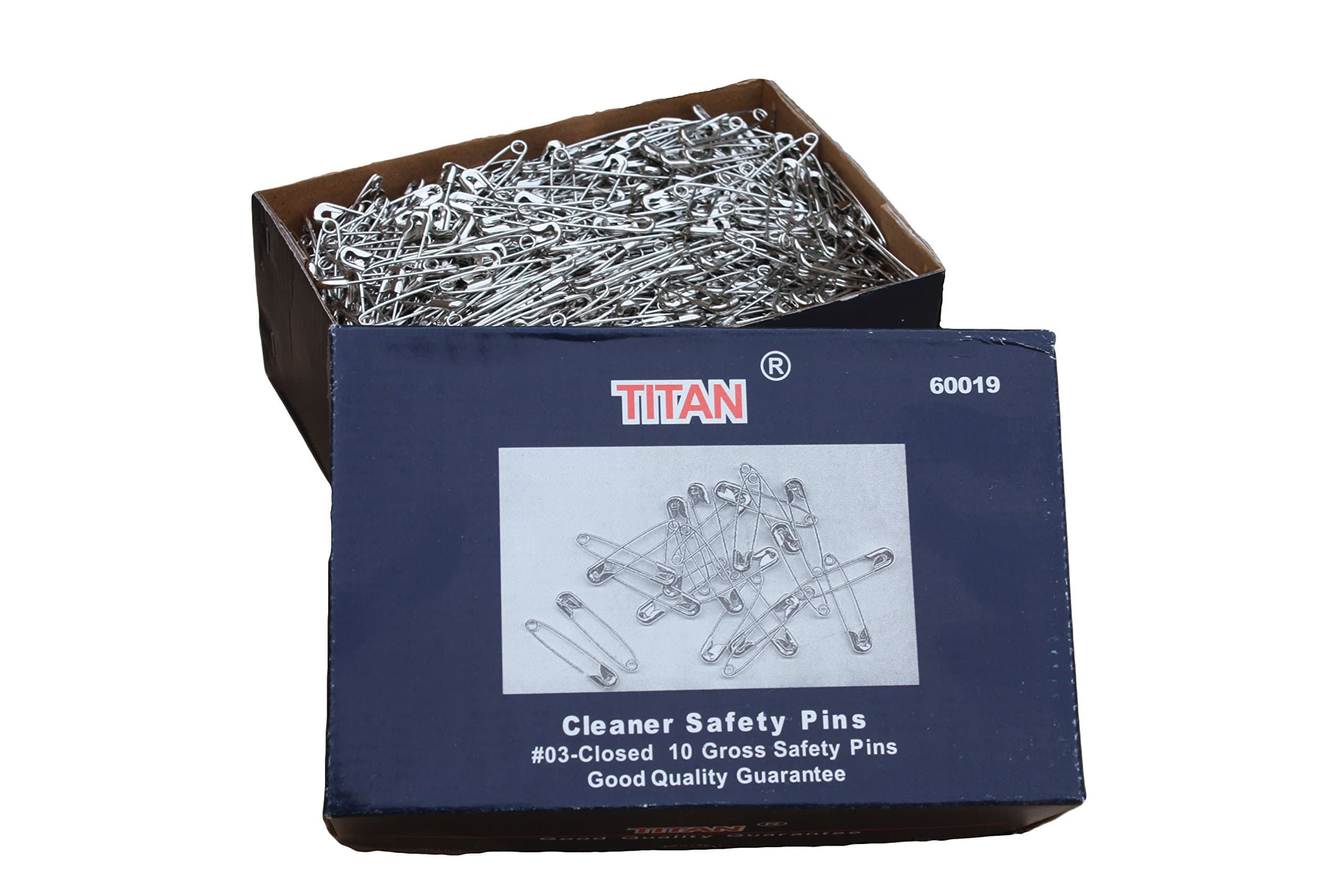 Extra Large Safety Pin Size 3 Closed 2 Inch Long 1440 Count Rust Proof Industrial Strength