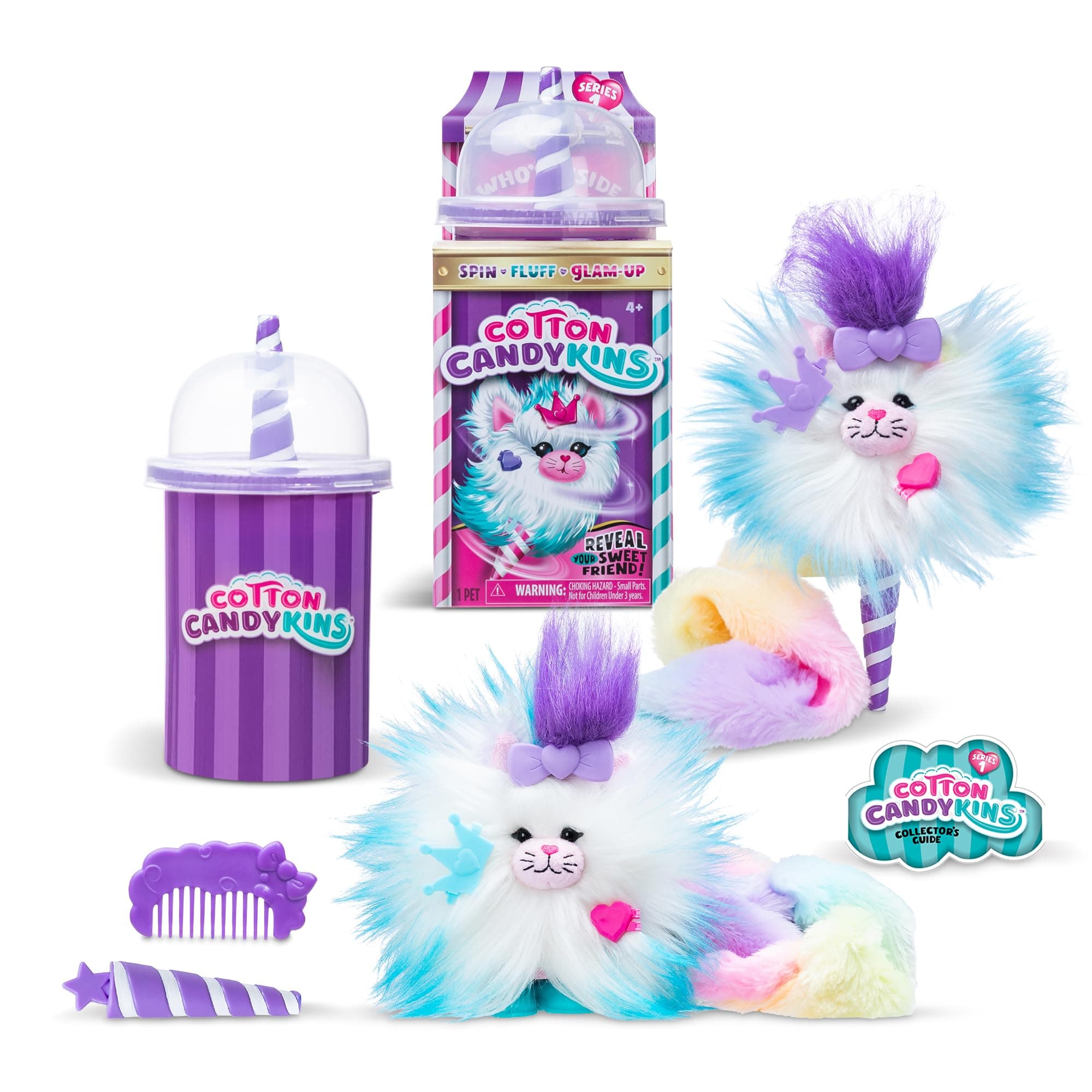 Cotton Candykins, Fluffy Fun for Everyone, Premium Soft Squishy soft toy & Surprise Plush Toy Inside, Perfect for Play & Collecting, Suitable for Girls and Boys Ages 5+