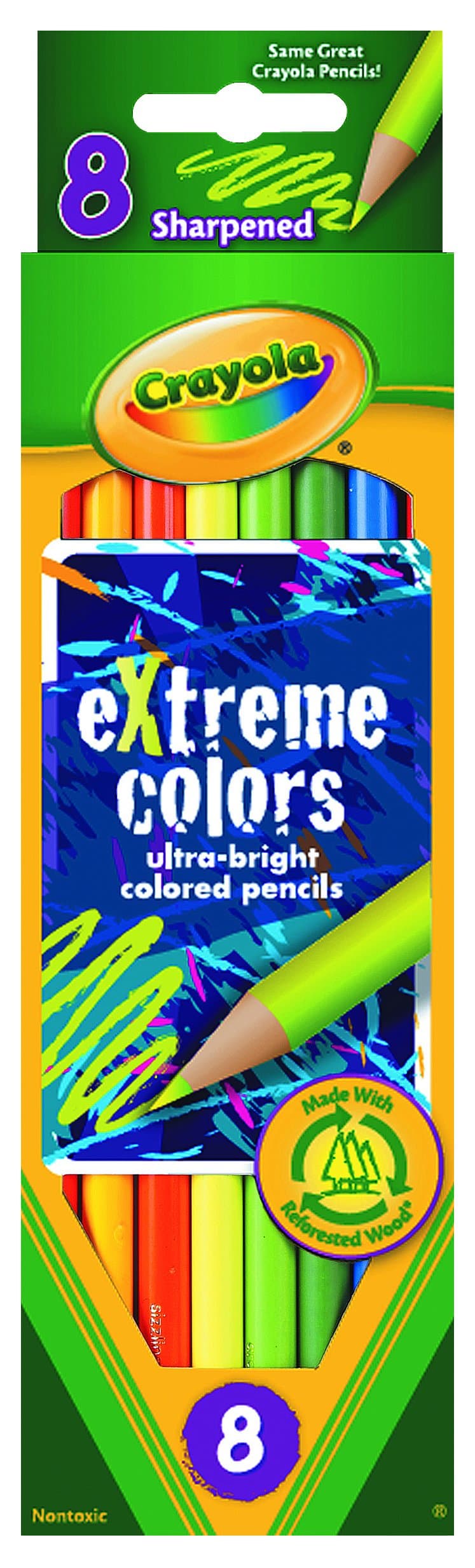8 Ct. Extreme Colors Pencils, For Kids, Each Multi