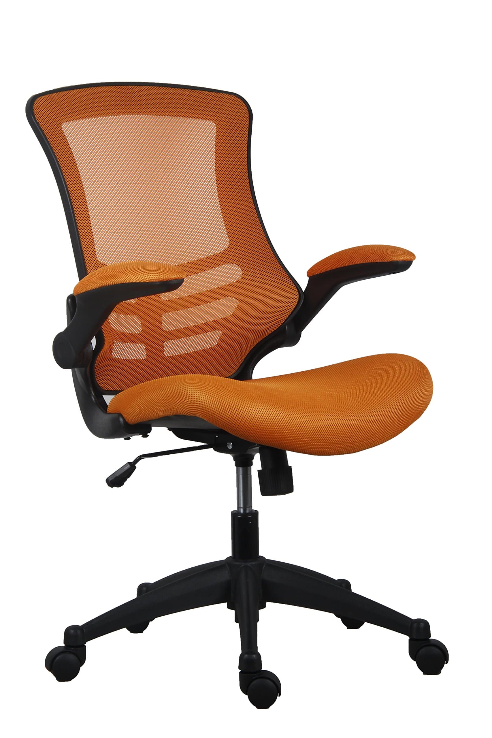 Office Hippo Mesh Operator Office Chair, Height & Tilt Adjustable Ergonomic Chair with Tension Control, Flip Up Arms, Computer Chair for Daily Use, Up to 115kg Weight, 5 Year Component Wty - Orange