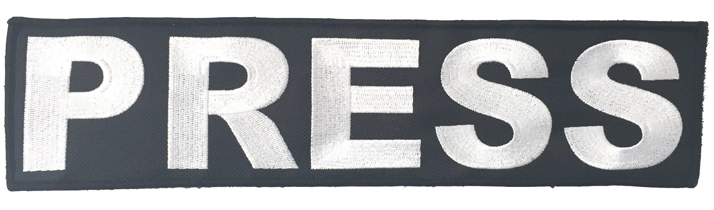 Press Patch 11.4x2.8 in / 29x7 cm Conflict Journalist - Black