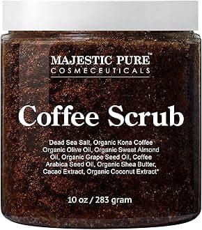 Arabica Coffee Scrub - All Natural Body Scrub for Skin Care, Stretch Marks, Acne & Cellulite, Reduce the Look of Spider Veins, Eczema, Age Spots & Varicose Veins - 283 g
