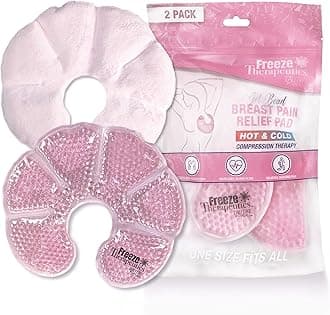 L'AUTRE PEAU USA Merchant | Hot/Cold Plush Breast Gel Bead Packs by Set of 2 Relief for Breastfeeding, Nursing Pain, Mastitis, Engorgement, Swelling, Plugged Ducts | Boost Milk Let-Down & Production