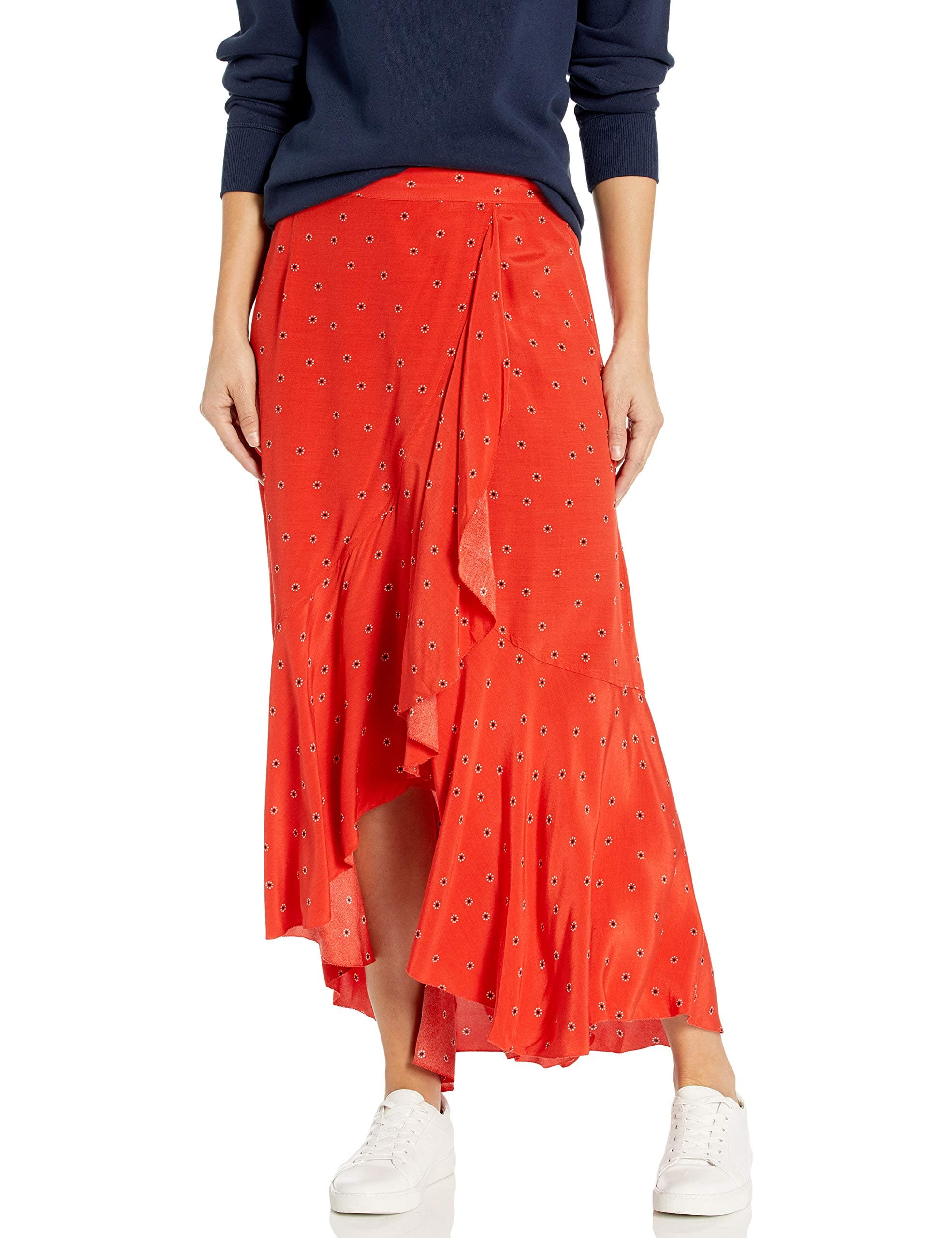 Women's Nova Ruffle Hem Midi Skirt