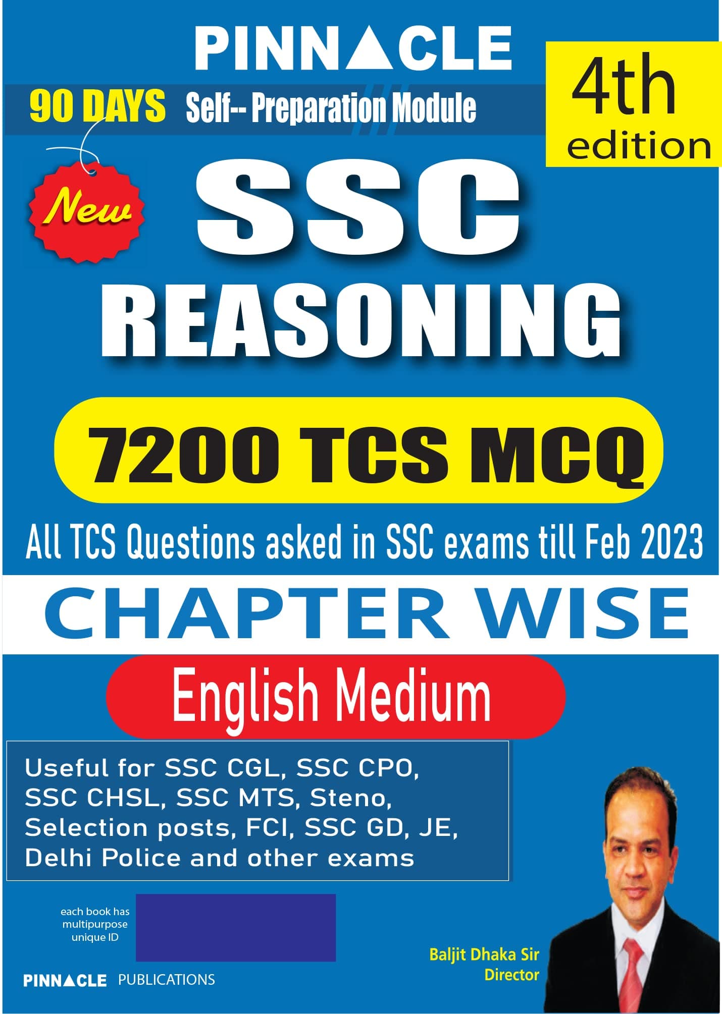 SSC Reasoning 7200 TCS MCQ chapter wise 4th edition english medium Paperback – 5 March 2023